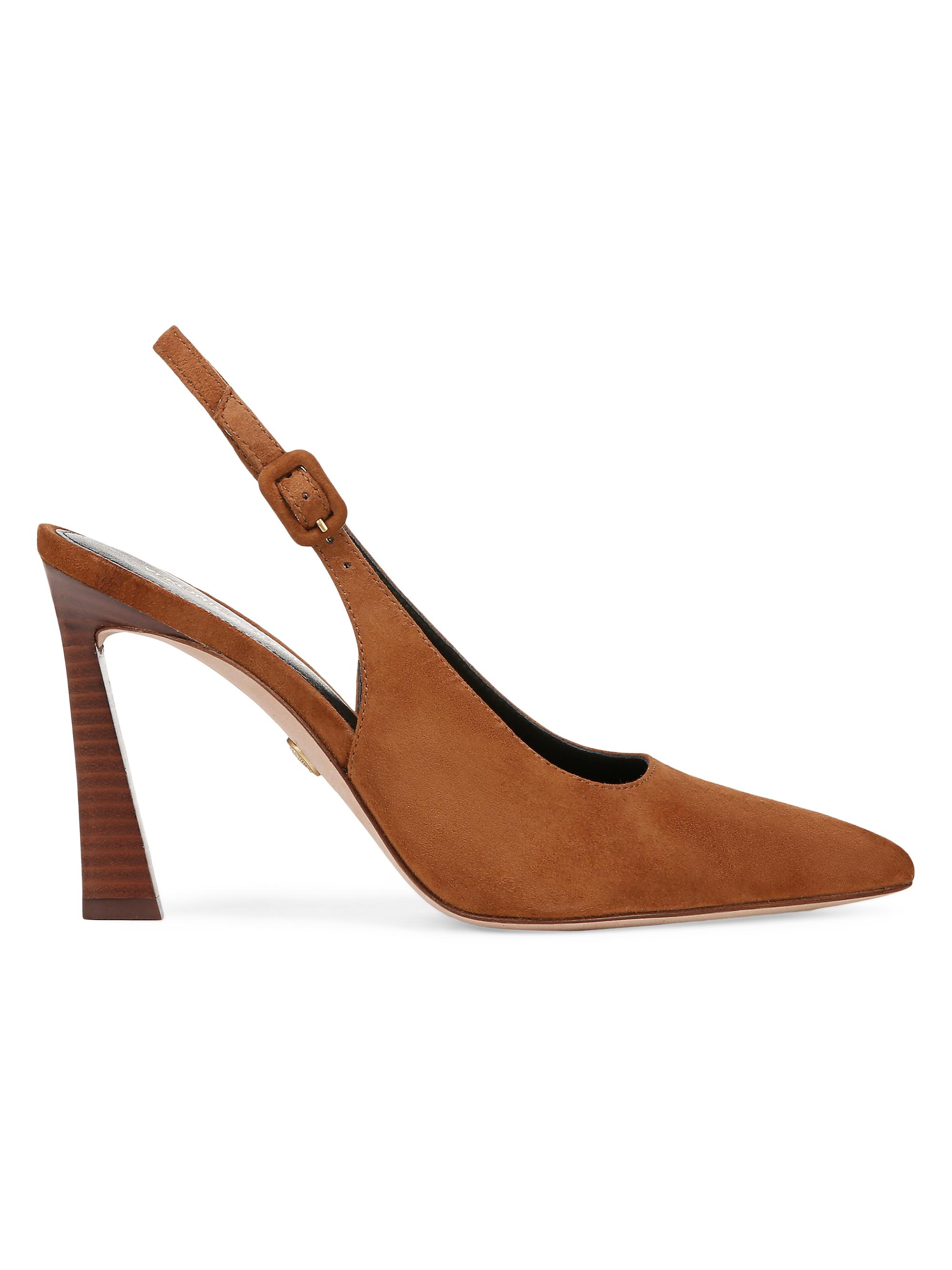 Veronica Beard Women's Callie 95MM Suede Slingback Pumps - Caramel