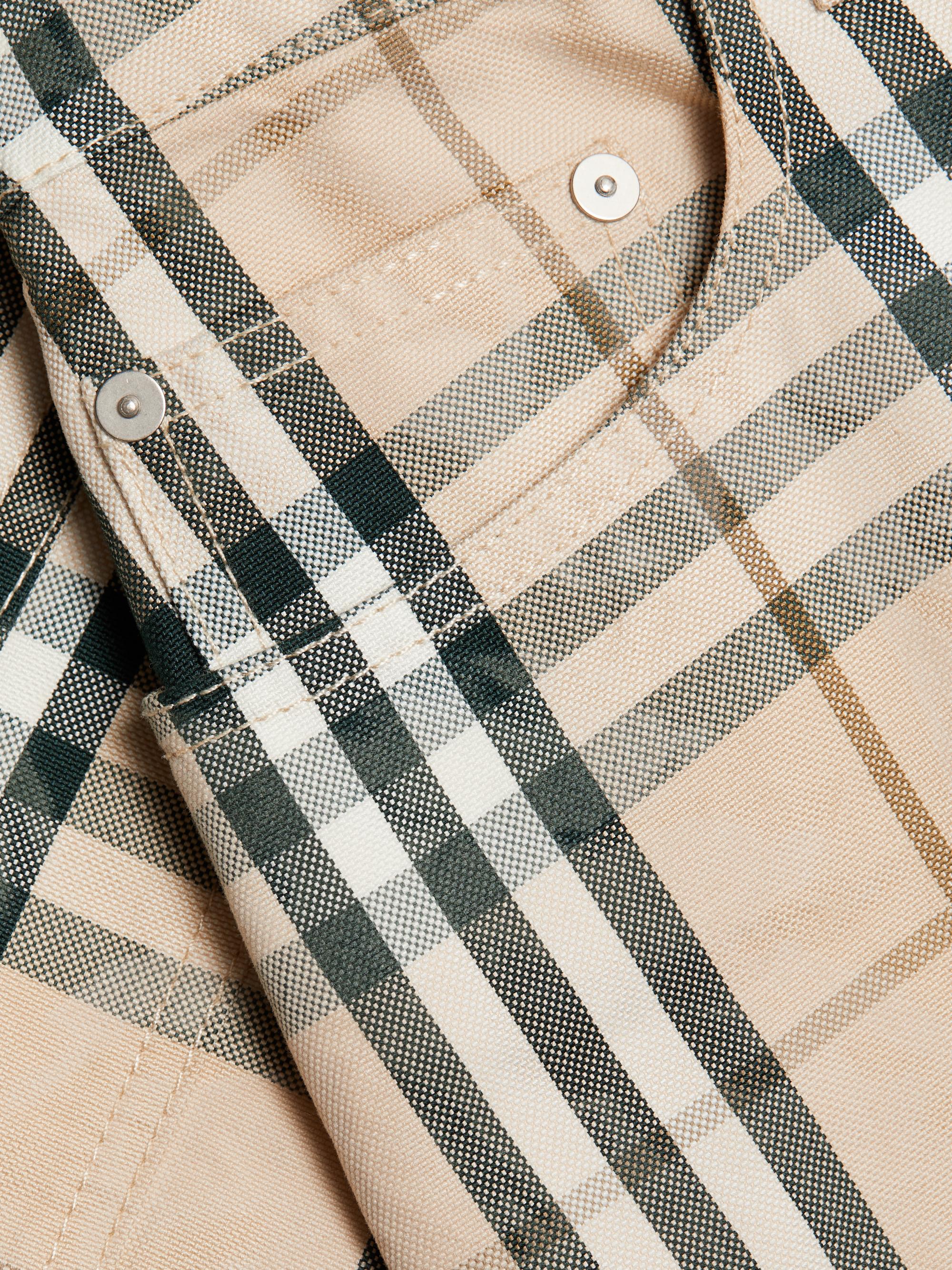 Burberry Check Denim Miniskirt Saks Fifth Avenue