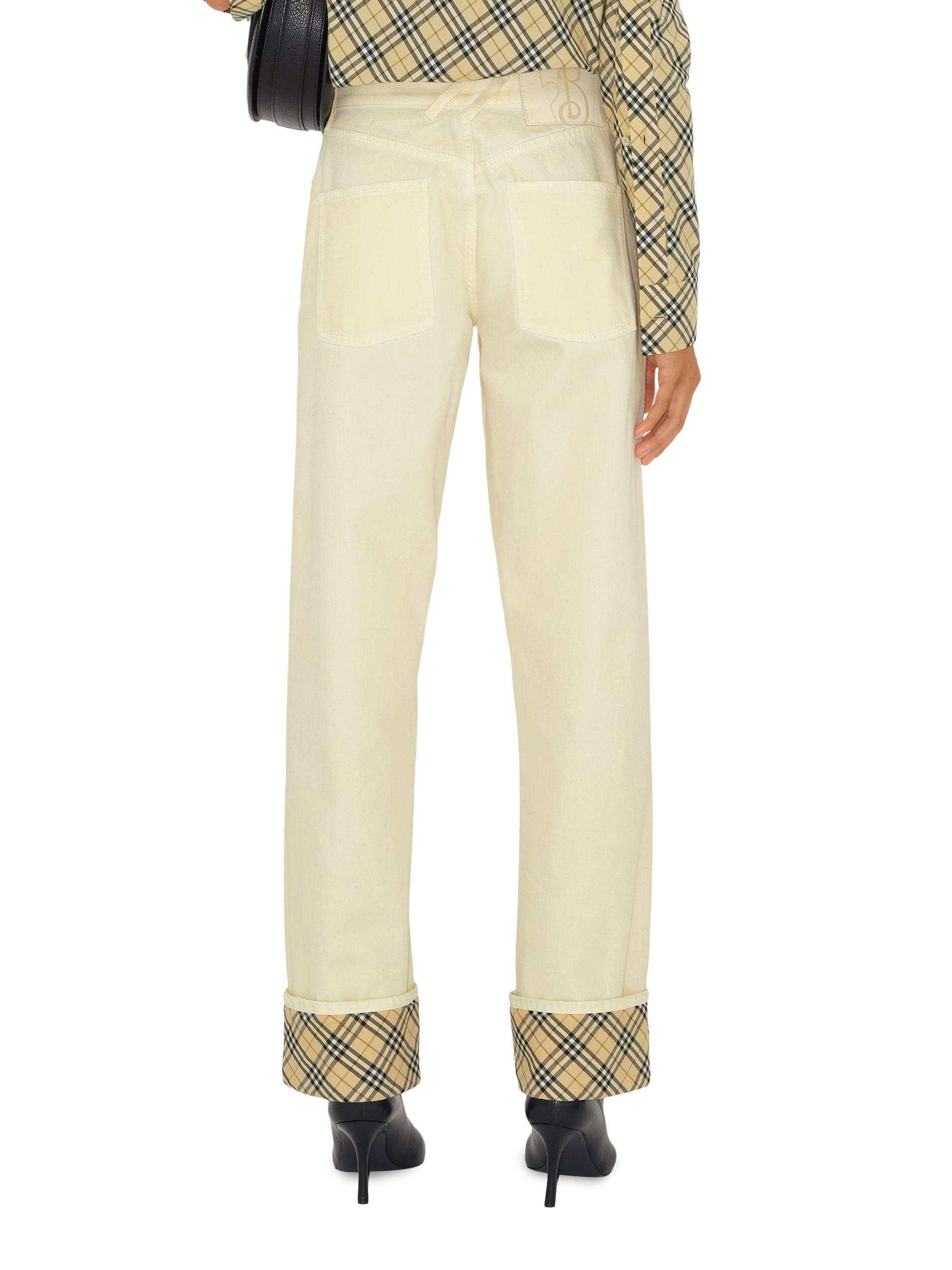 Burberry Check Mid-Rise Straight-Leg Jeans | Saks Fifth Avenue