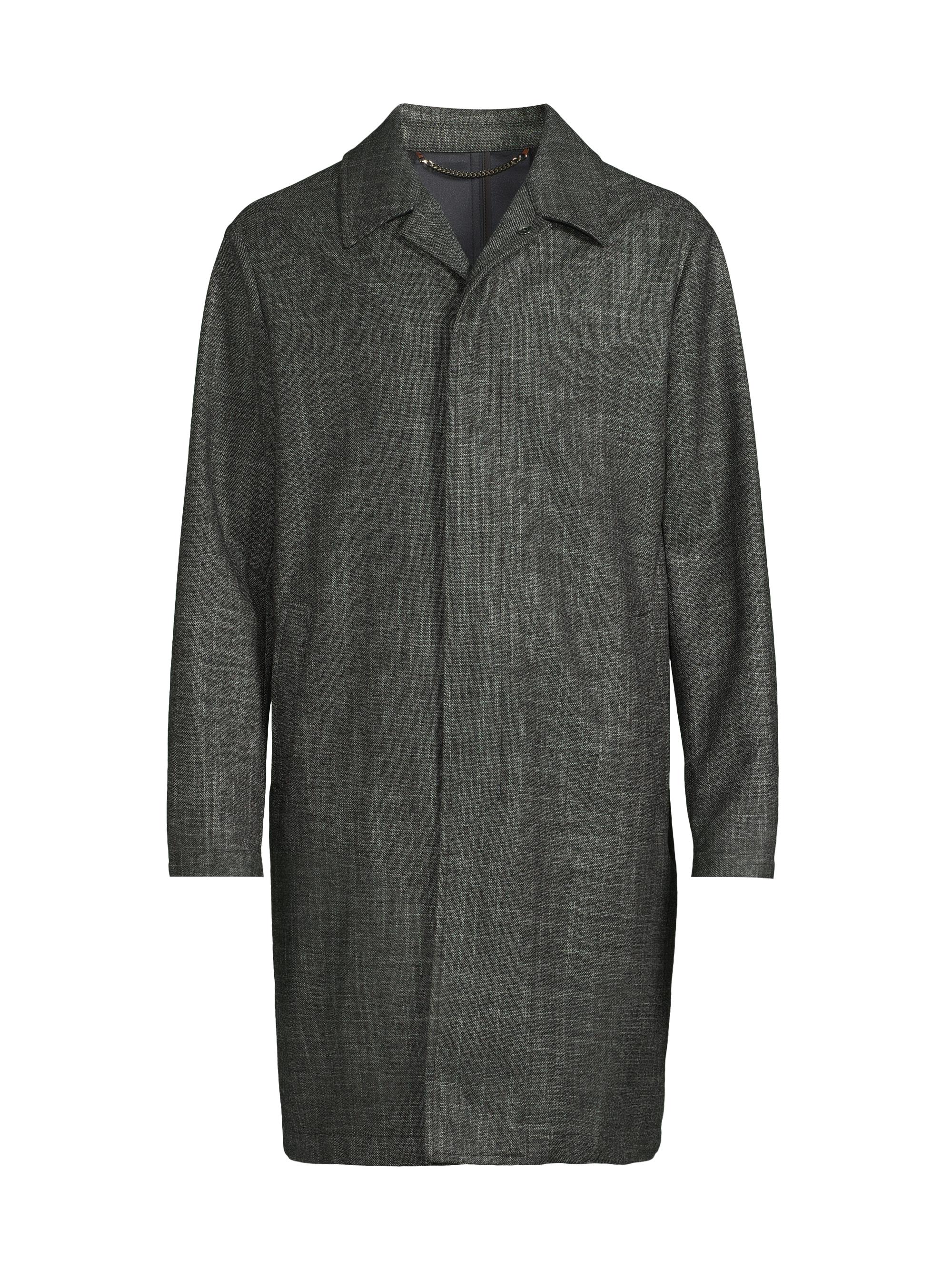 Canali Men's 90th Anniversary Wool-Blend Car Coat - Charcoal