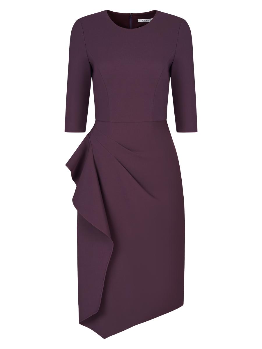 Kay Unger Women's Esther Stretch Crêpe Cocktail Dress In Purple