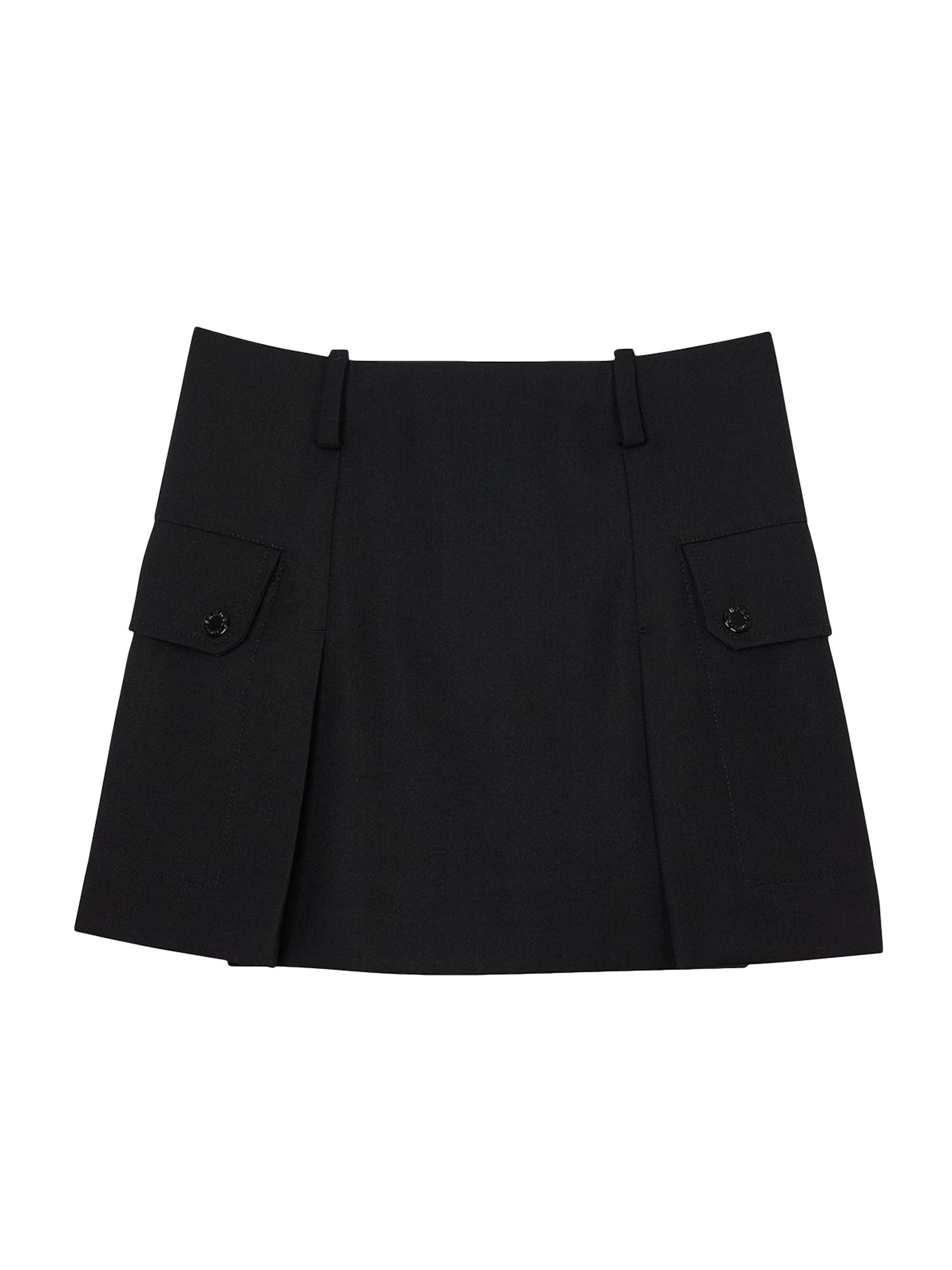Sandro Women's Short Skirt with Pockets - Black