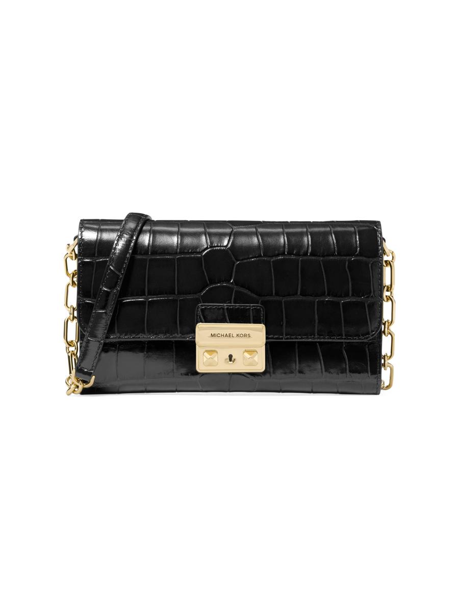 Shop MICHAEL Michael Kors Tribeca Crossbody Chain Wallet Shop MICHAEL Michael Kors Tribeca Crossbody Chain Wallet