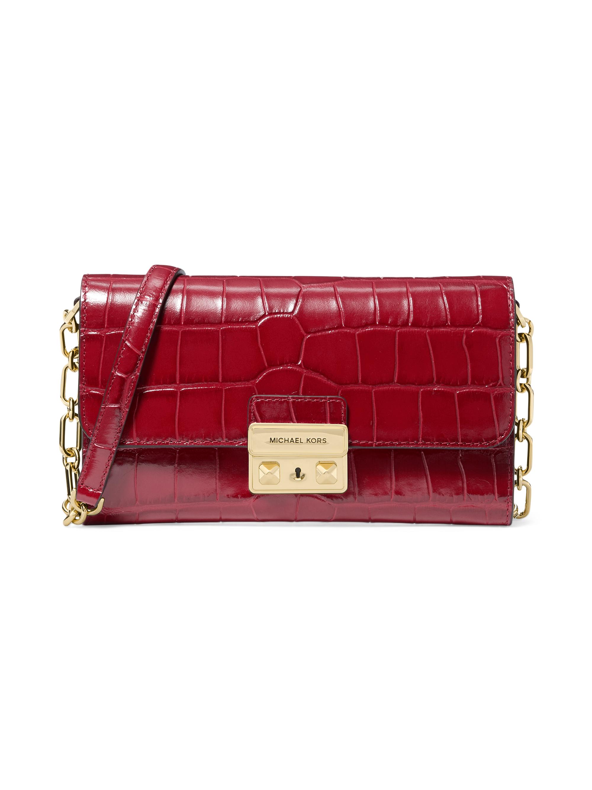 MICHAEL Michael Kors Women's Tribeca Crossbody Chain Wallet - Deep Red