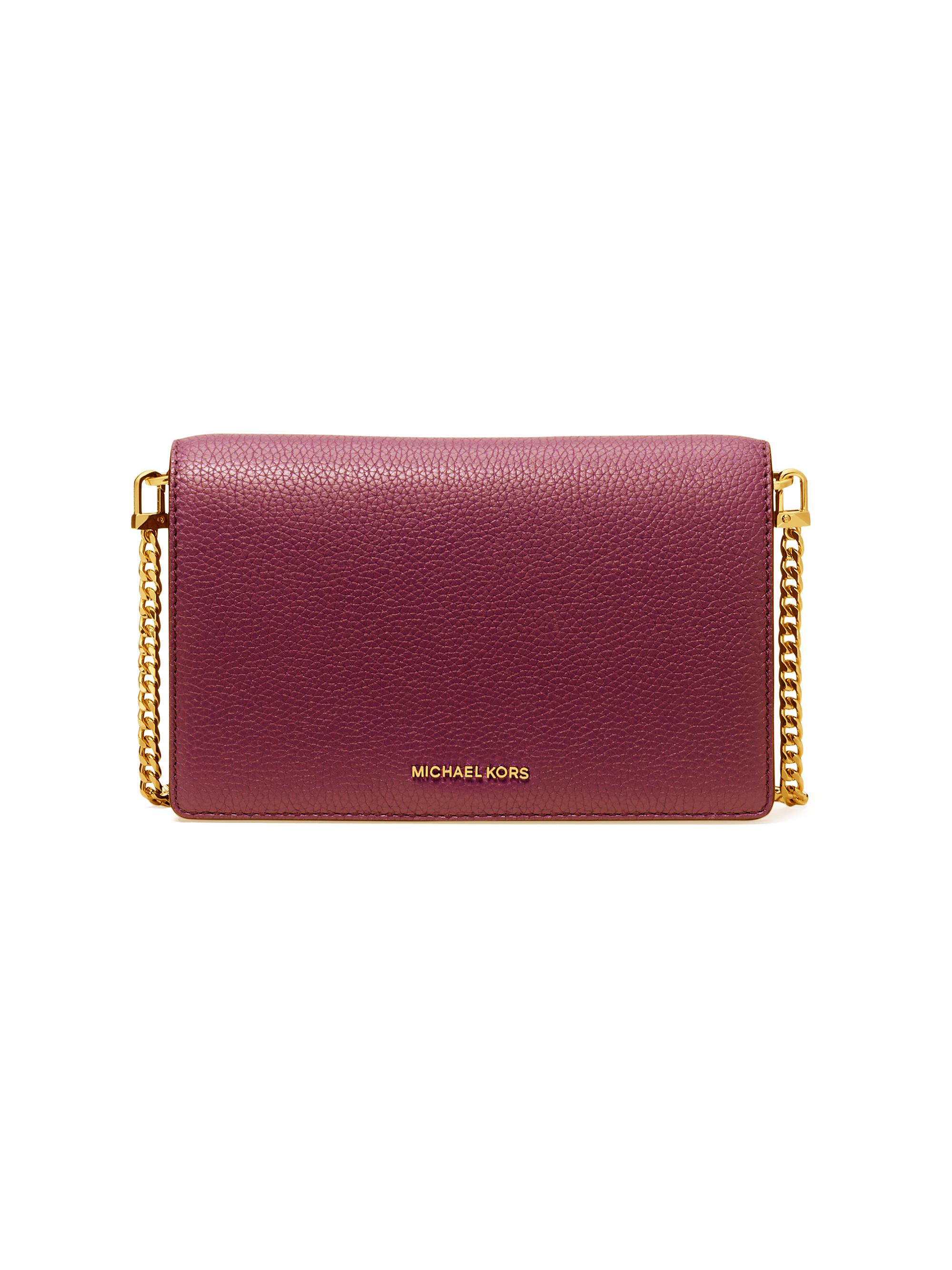 MICHAEL Michael Kors Women's Jet Set Leather Crossbody Bag - Deep Red
