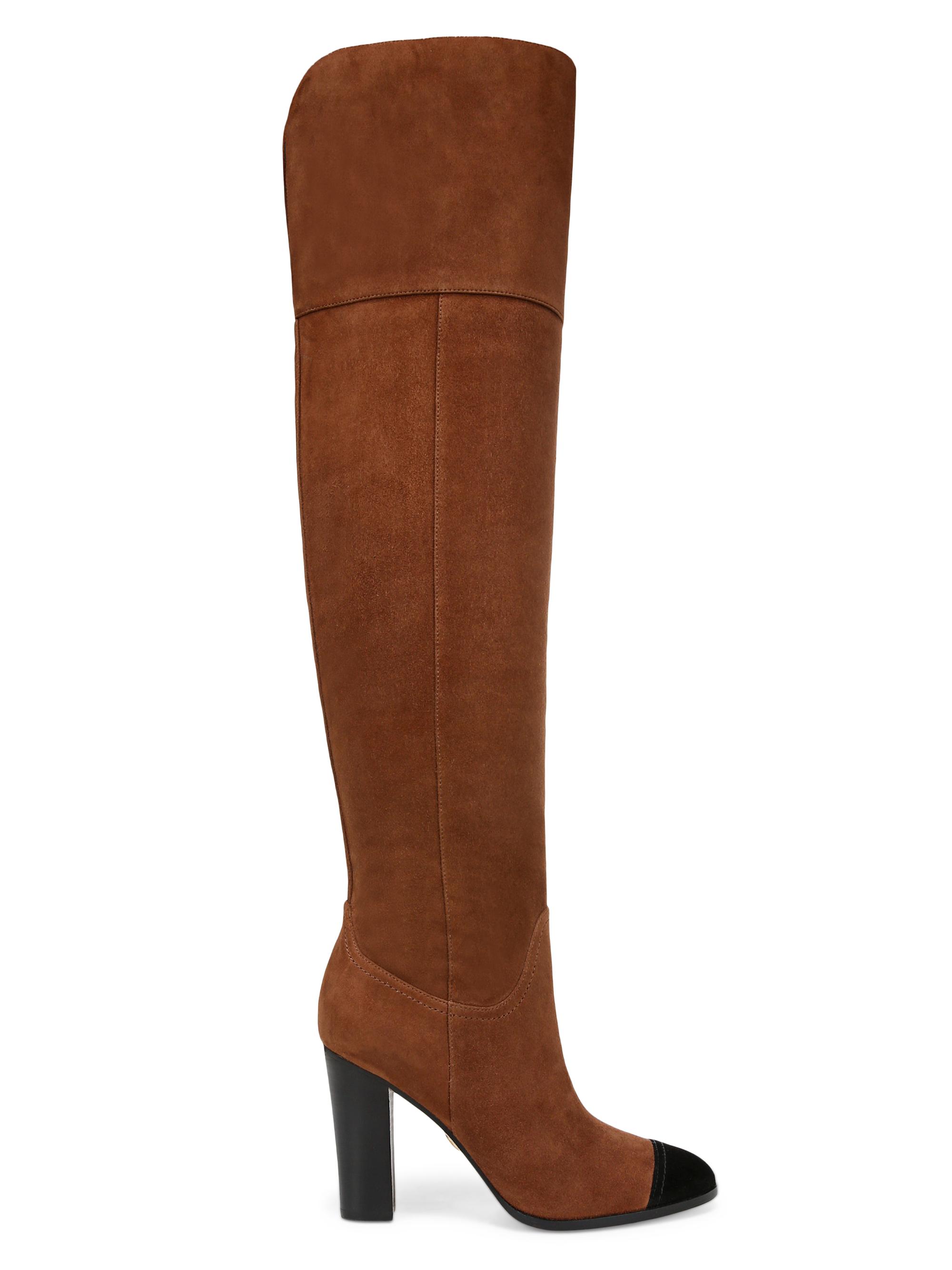 Veronica Beard Women's Conrad Suede Over-the-Knee Boots - Cedar Black