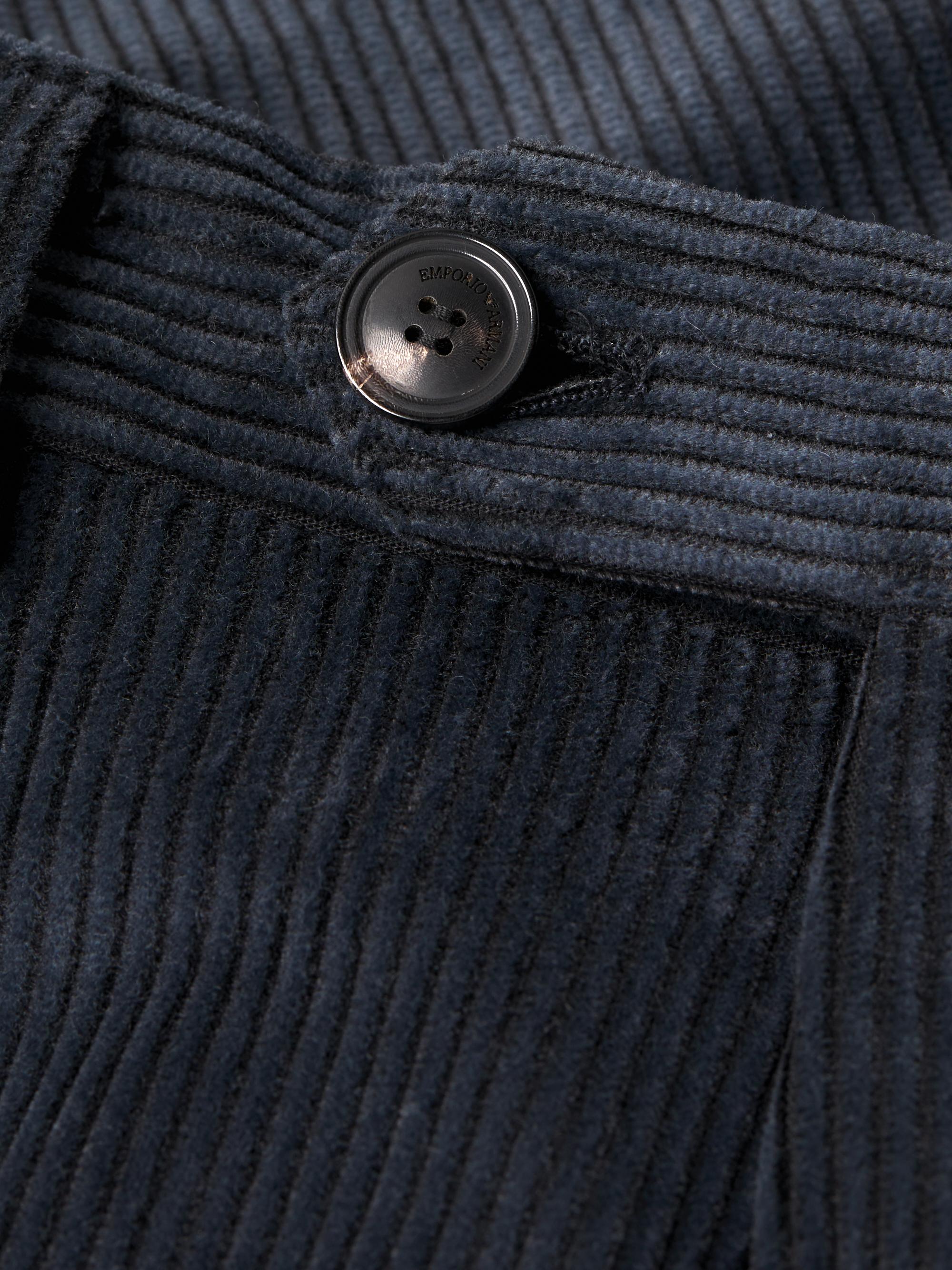 EMPORIO ARMANI ダークグレー ストレートスラックス Emporio Armani Men's Straight Leg Pinstripe Dress Pants Black Size