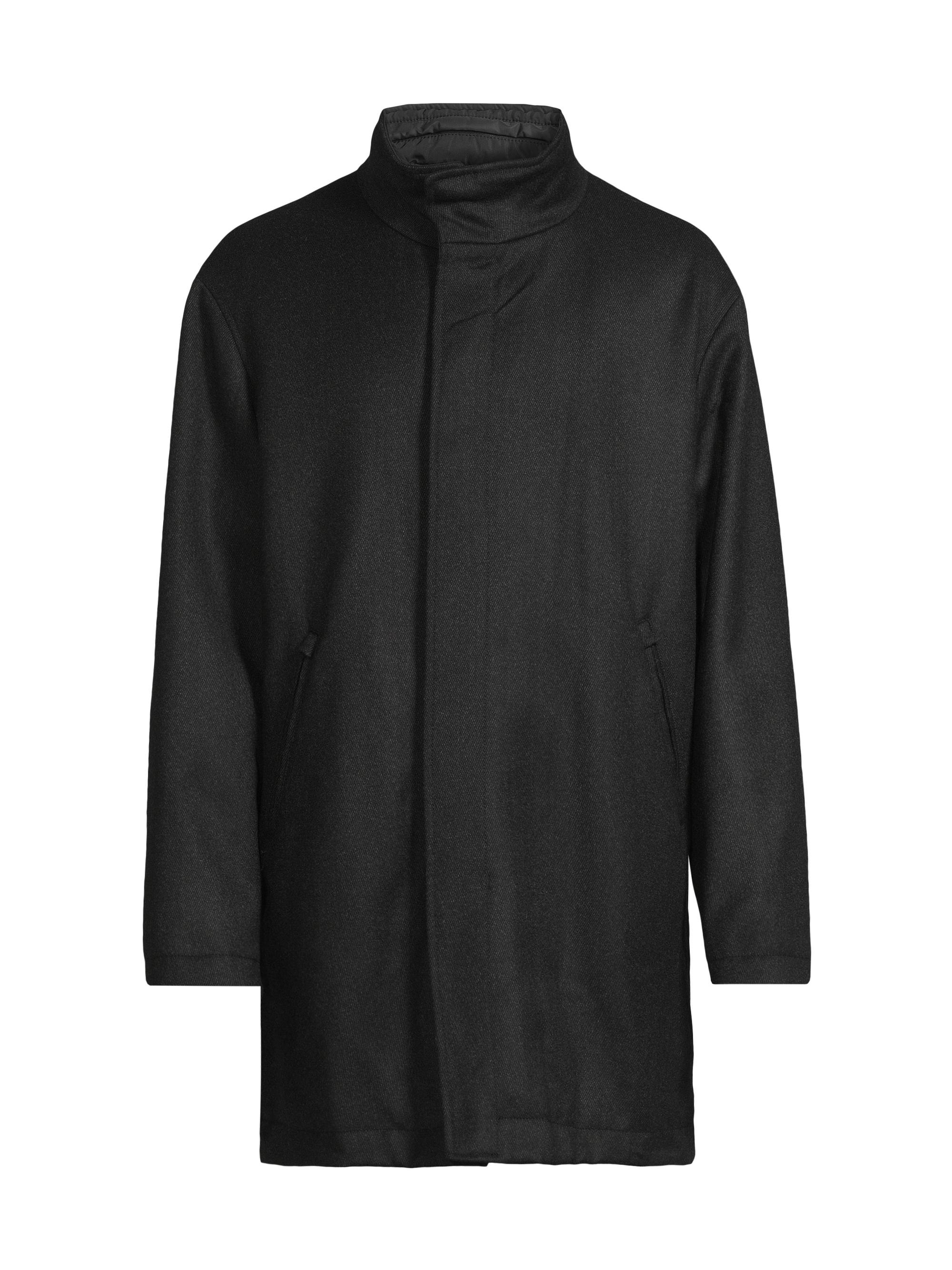 Emporio Armani Men's Caban Hooded Wool Parka - Grey