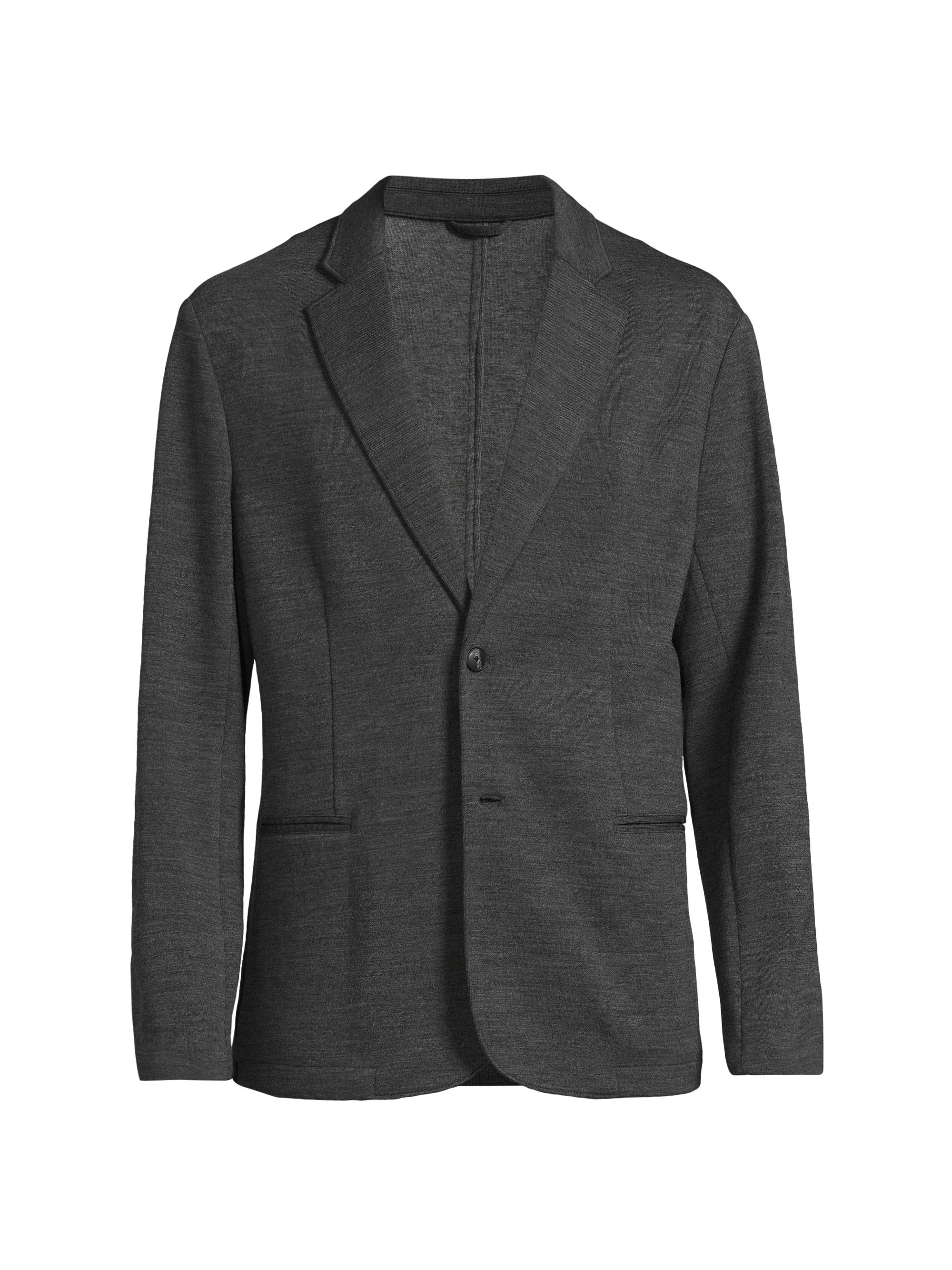 Emporio Armani Men's Virgin Wool-Blend Single-Breasted Jacket - Grey