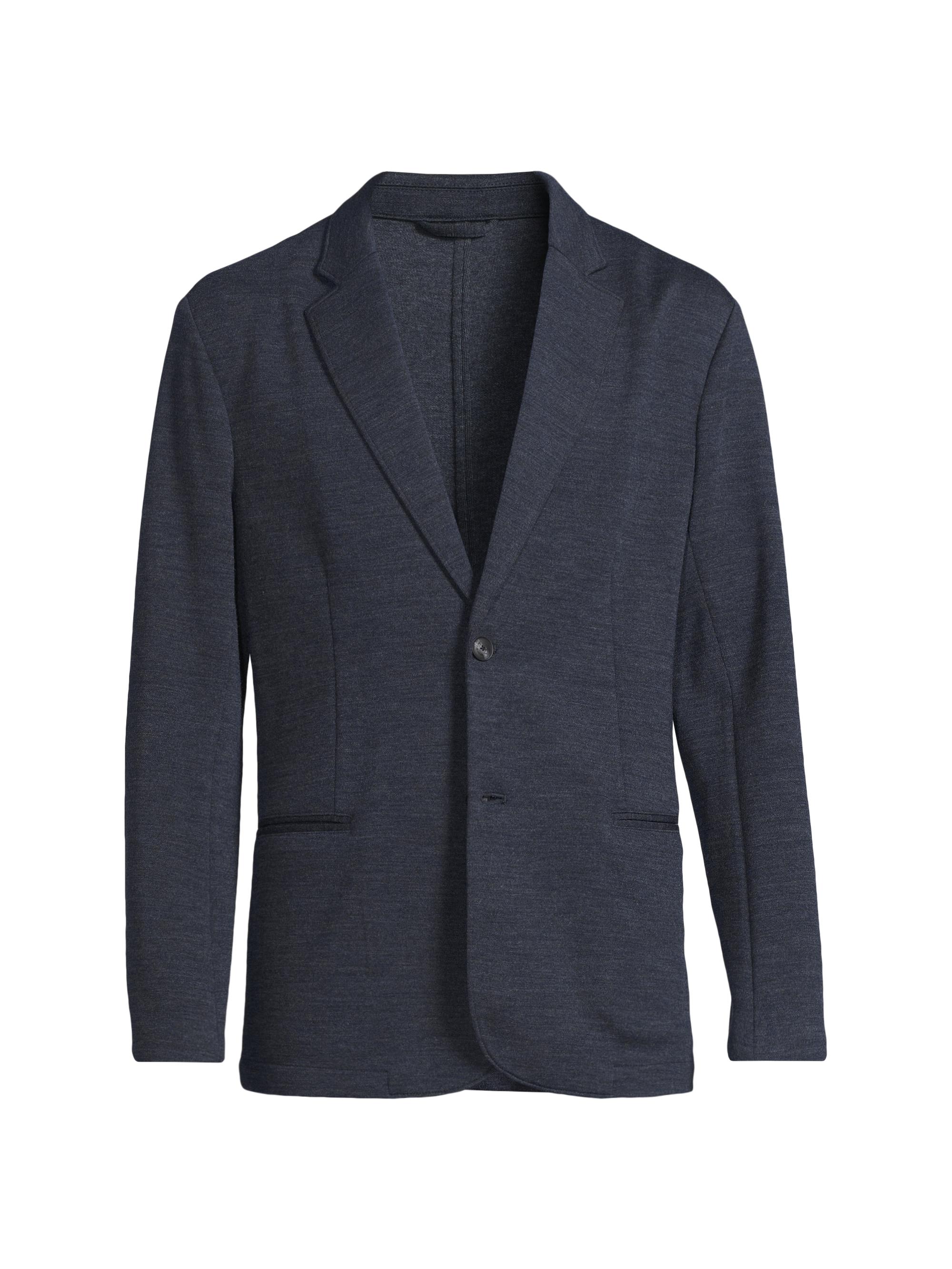 Emporio Armani Men's Virgin Wool-Blend Single-Breasted Jacket - Blue