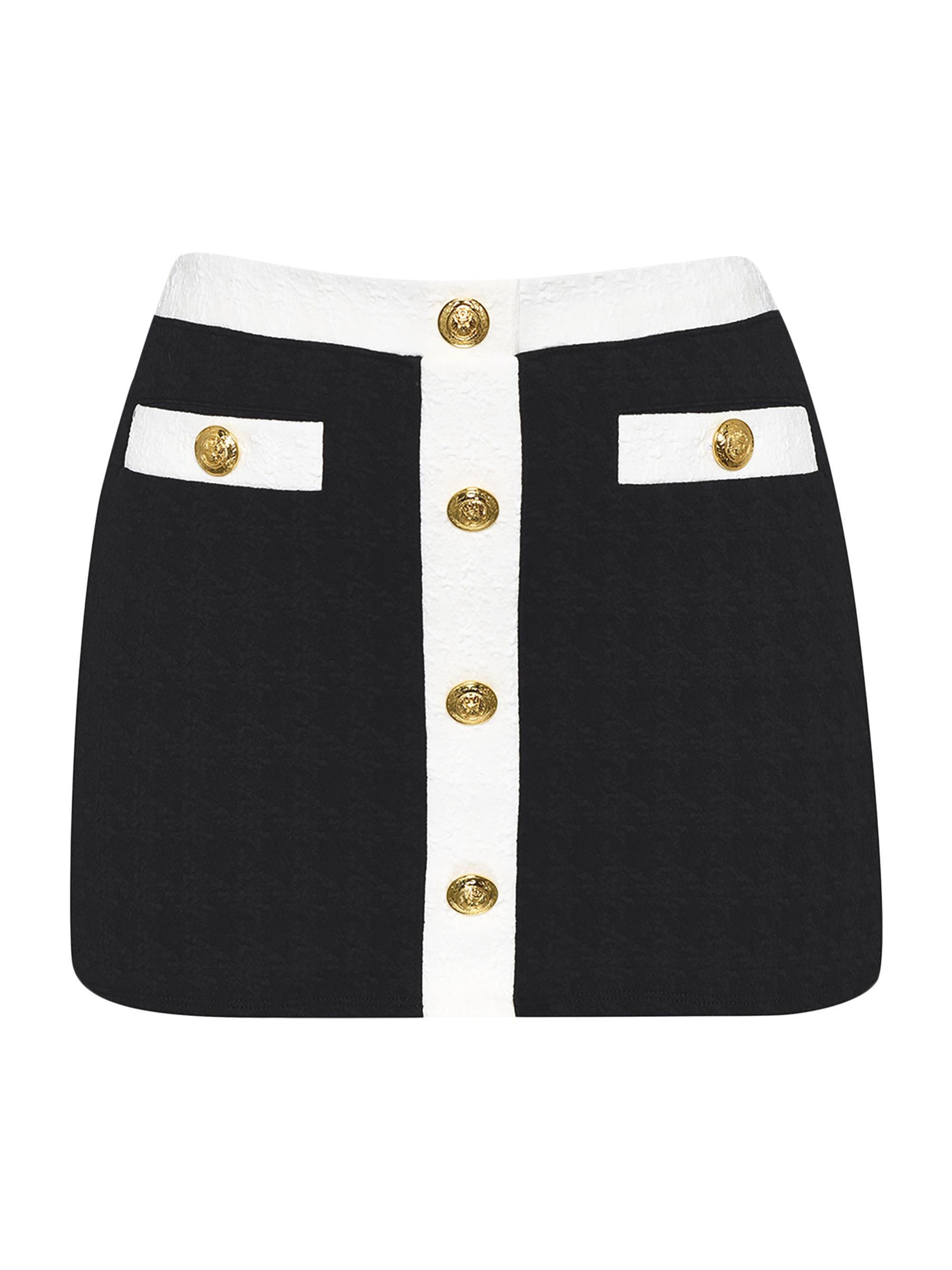 L'AGENCE Women's Colorblock Chic Coco High-Rise Miniskirt - Black