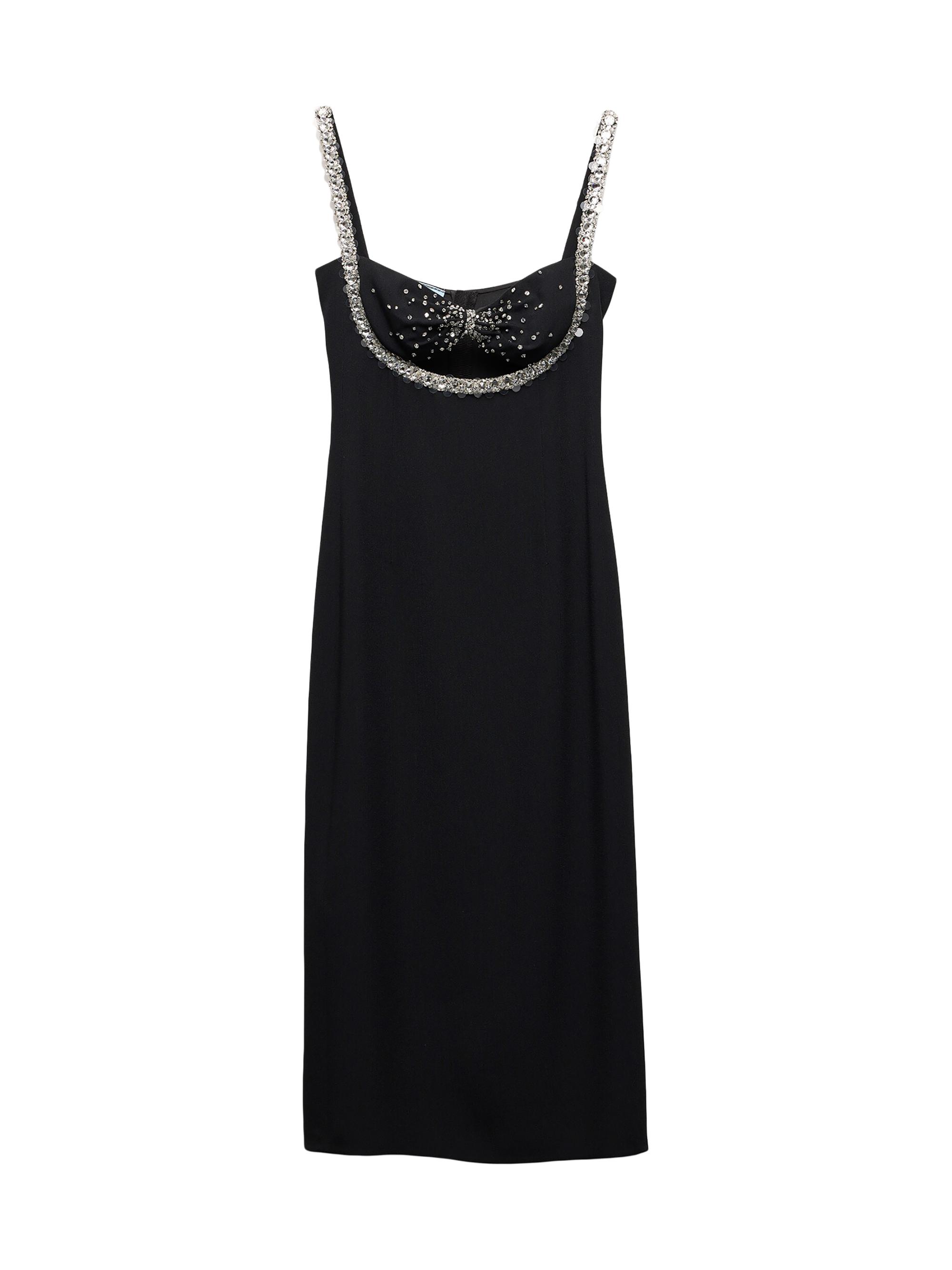 Prada Embroidered Sabl Dress | Saks Fifth Avenue