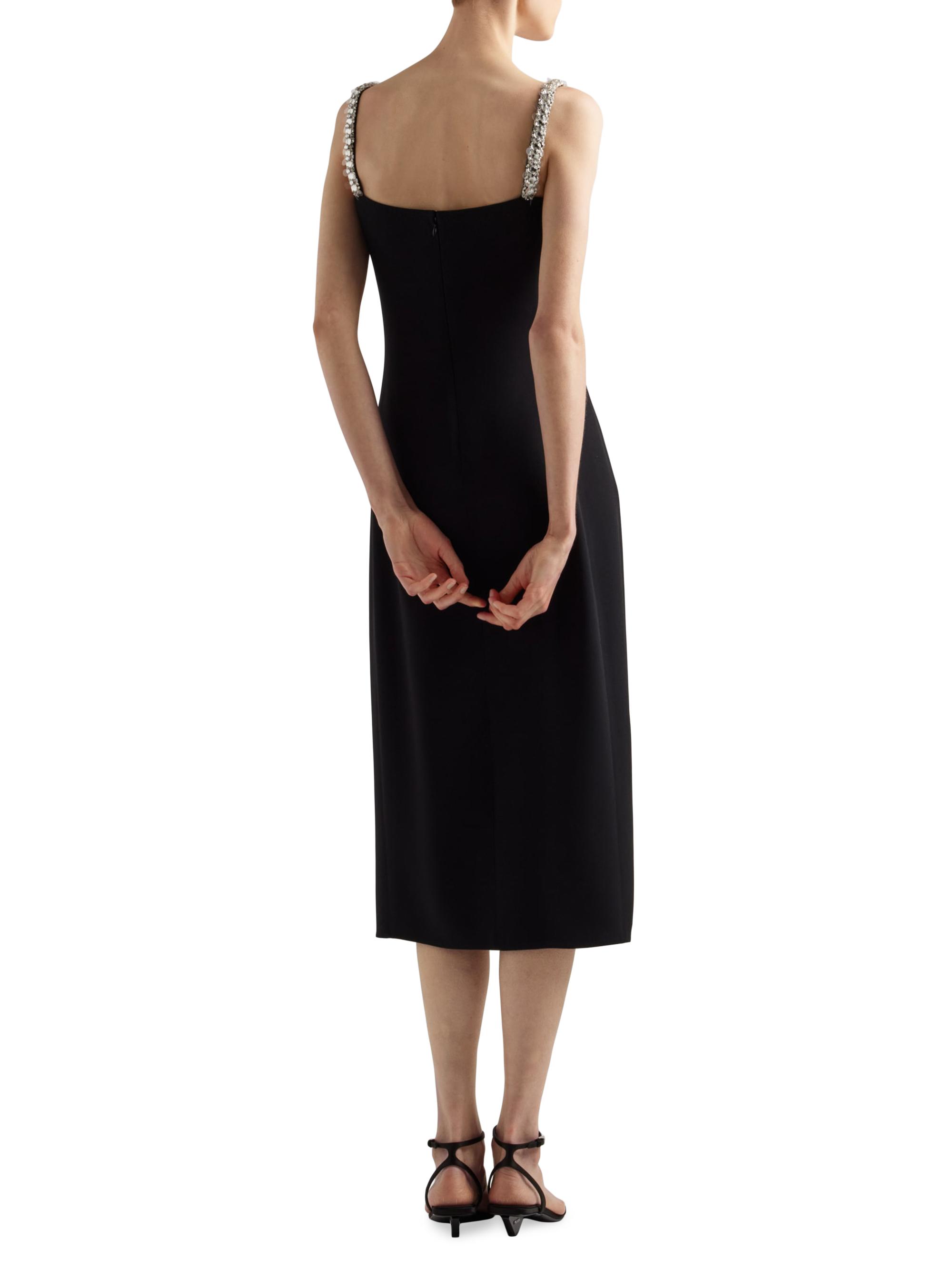 PRADA プラダ Sable dress サブレドレス キャミソール付ロングワンピース ブラック P3J03 Prada Sablé Dress | Saks Fifth Avenue