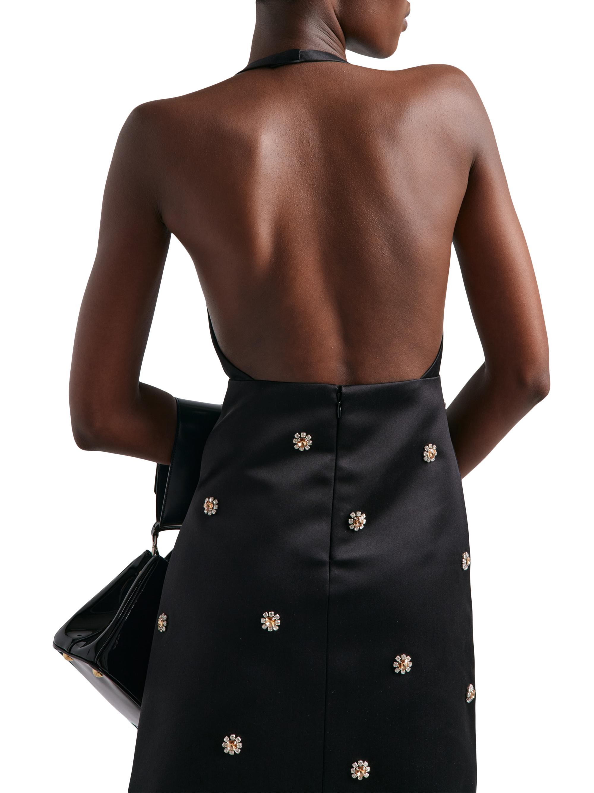Prada Embroidered Double Satin Mini-Dress | Saks Fifth Avenue