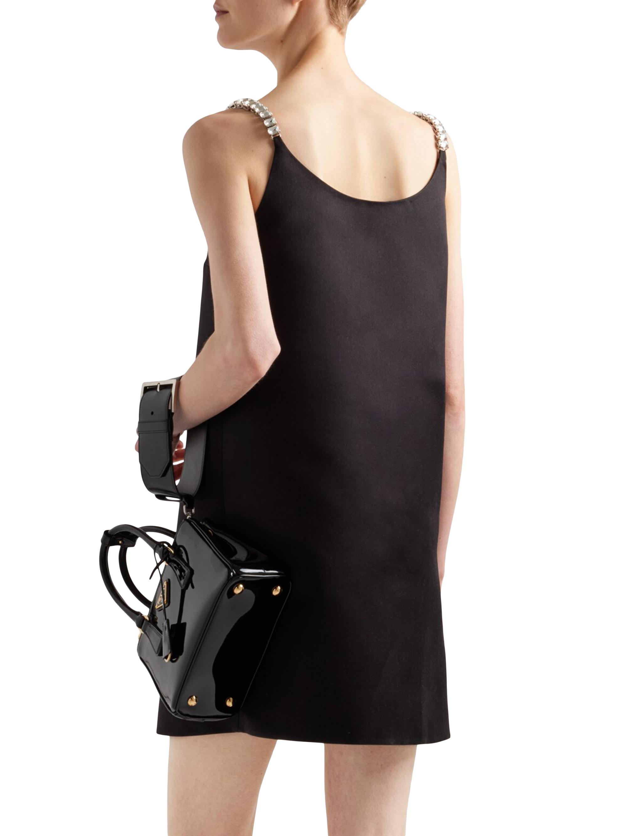 Prada Embroidered Double Satin Mini-Dress | Saks Fifth Avenue