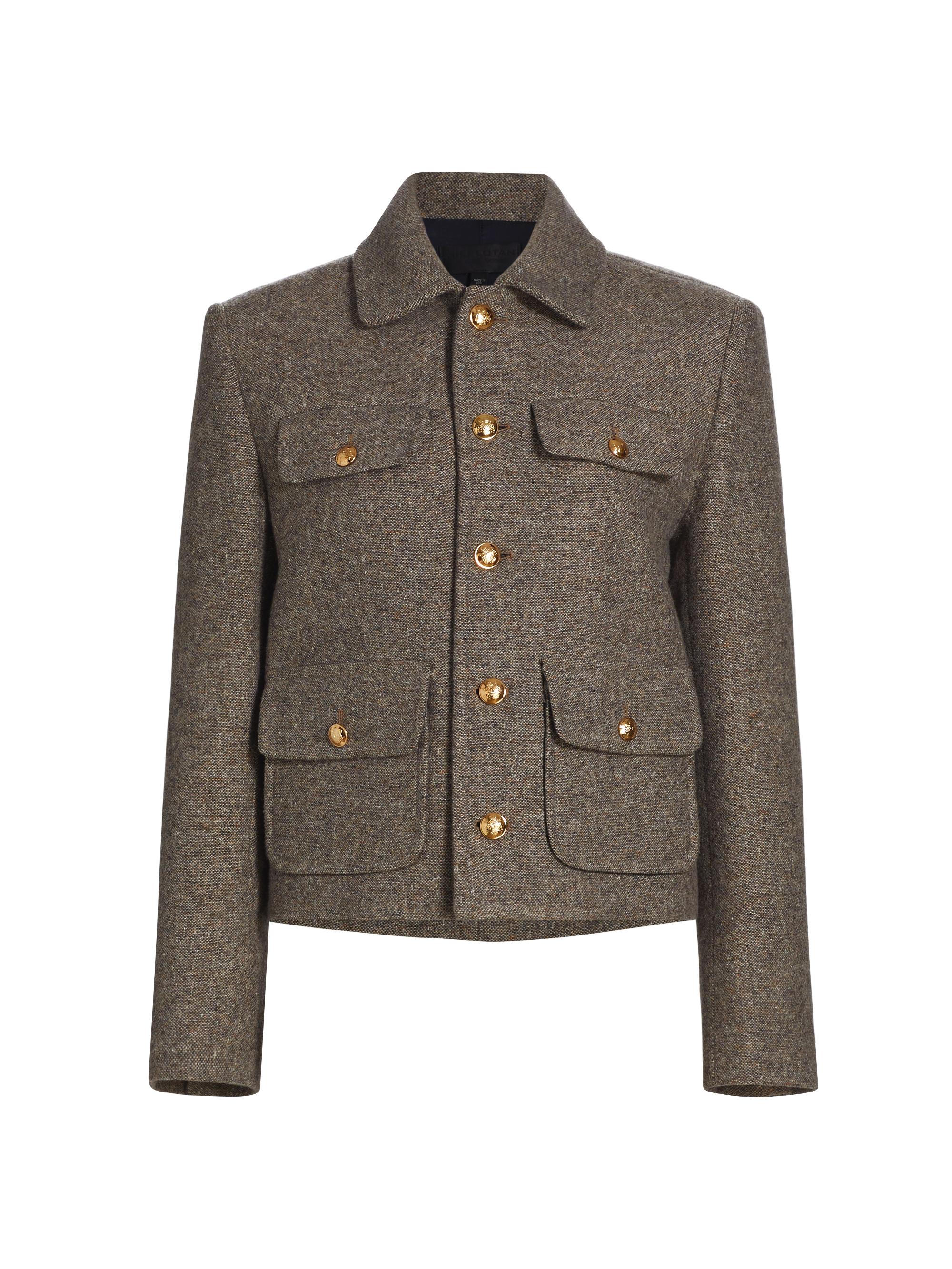 Nili Lotan Women's Paola Wool-Blend Jacket - Feather Grey Donagal