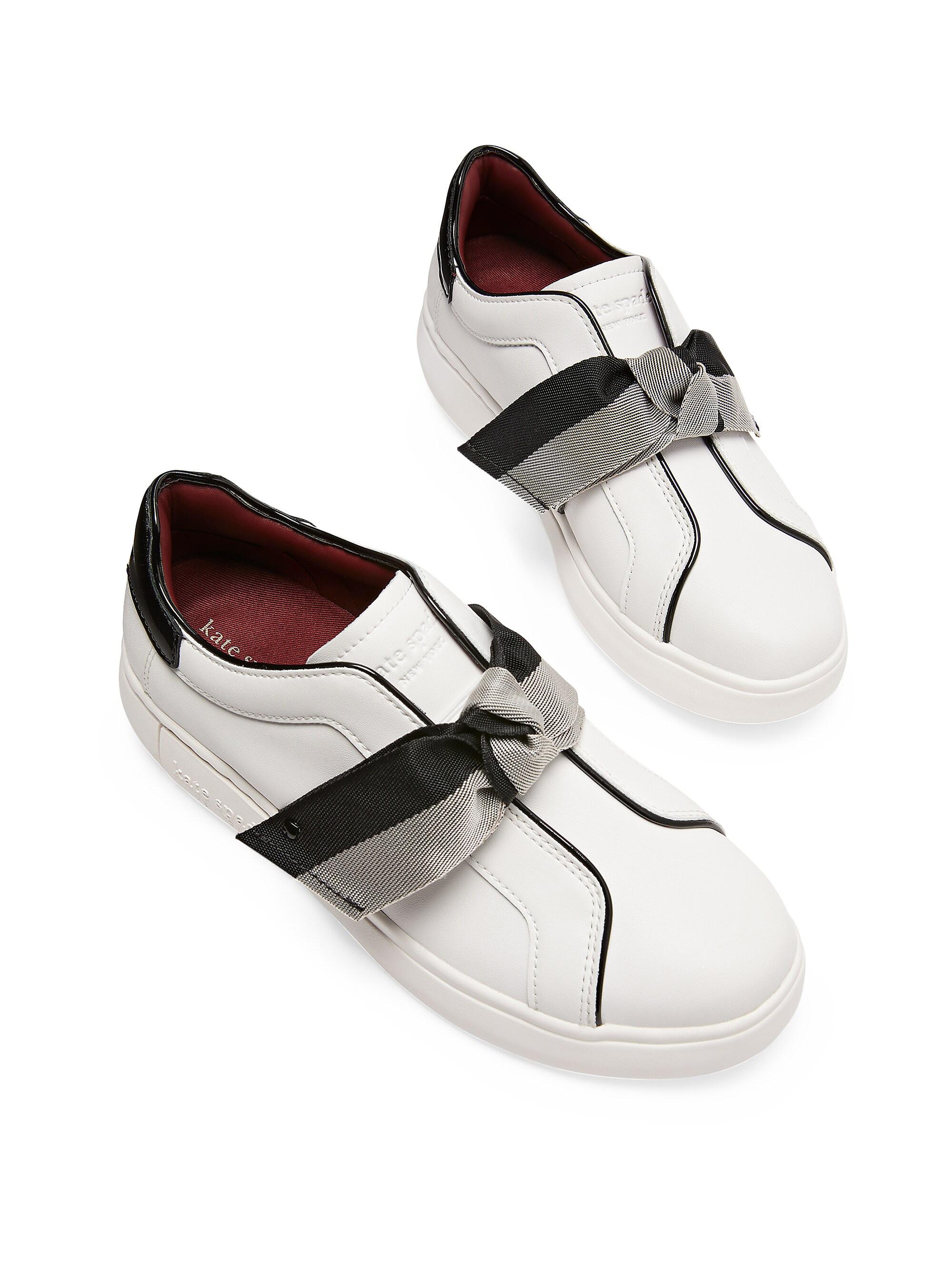 Lexi Bow-Detailed Leather Sneakers