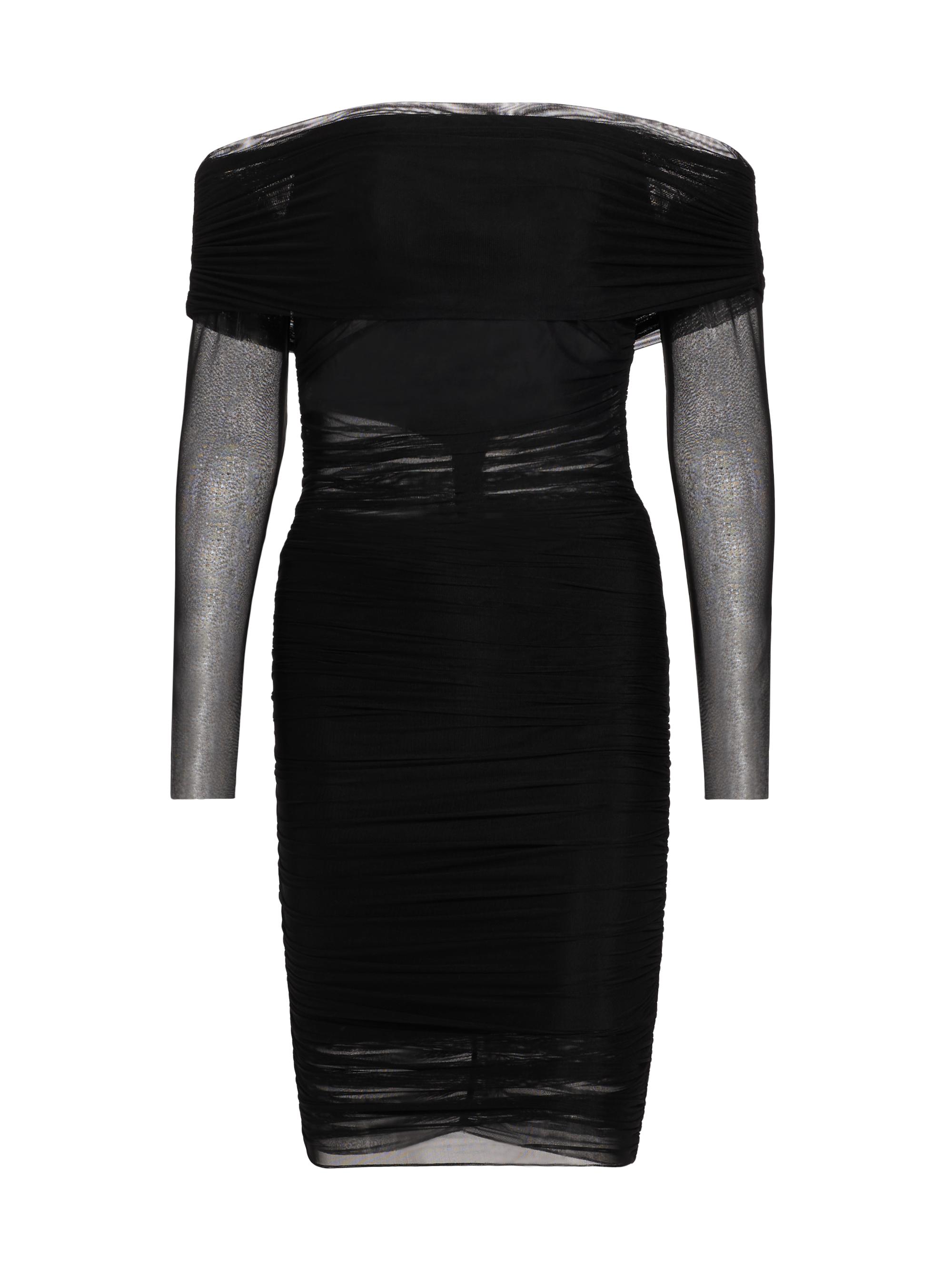 Alice + Olivia Women's Isadola Mesh Off-The-Shoulder Minidress - Black