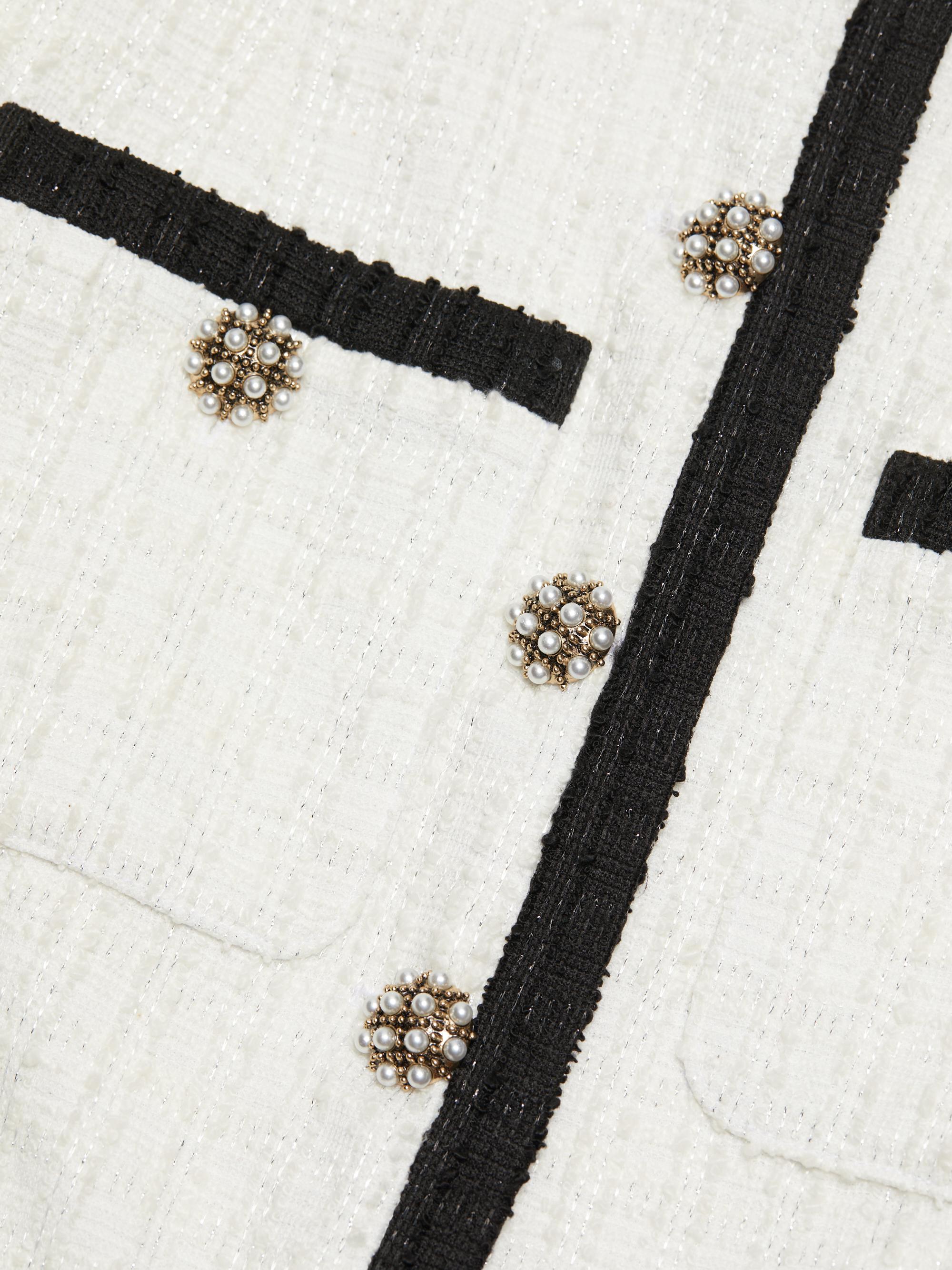 Alice + Olivia Shiloh Tweed Long-Sleeve Romper | Saks Fifth