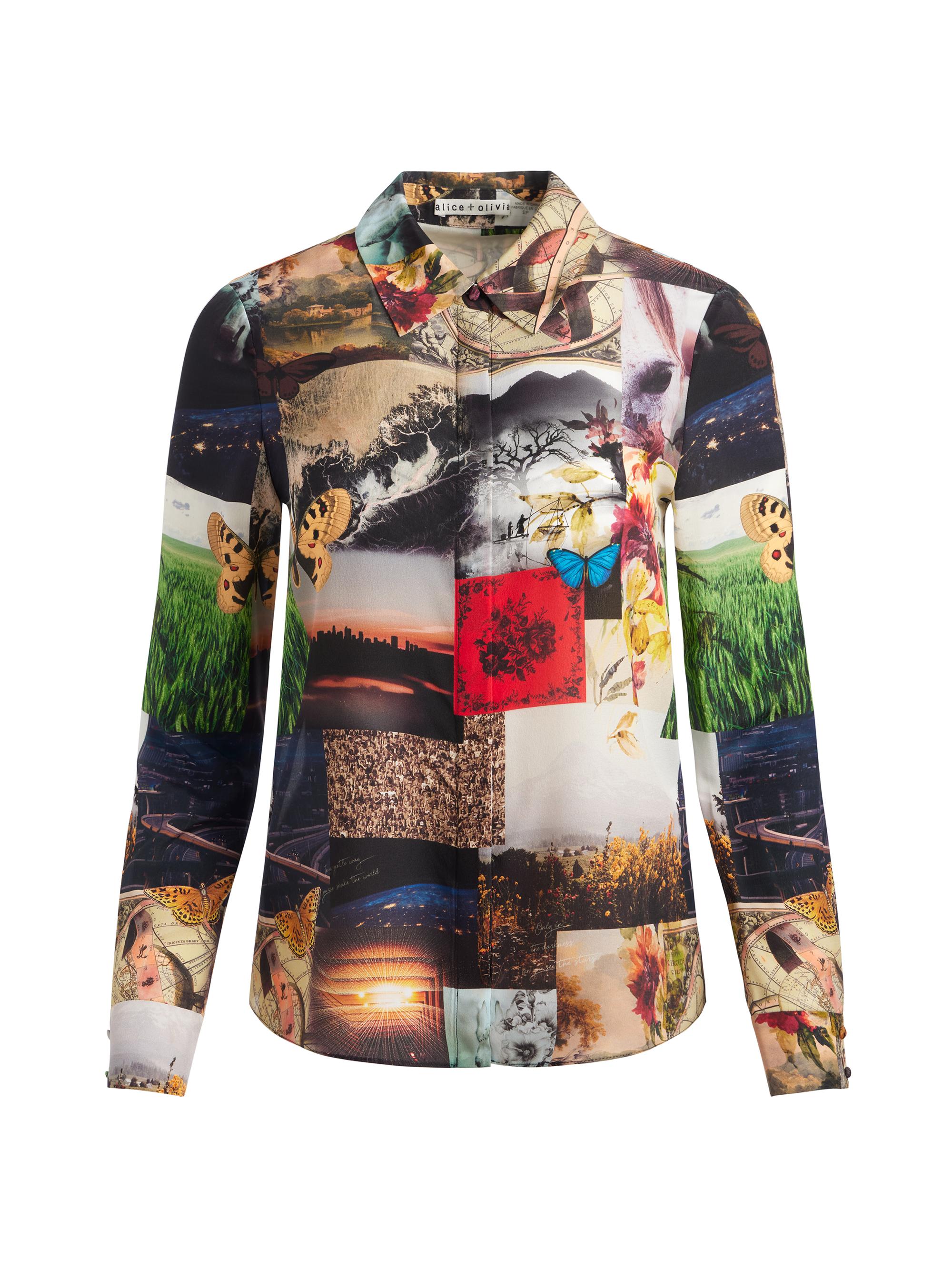 Alice + Olivia Women's Willa Photo Print Shirt - Eco Fusion