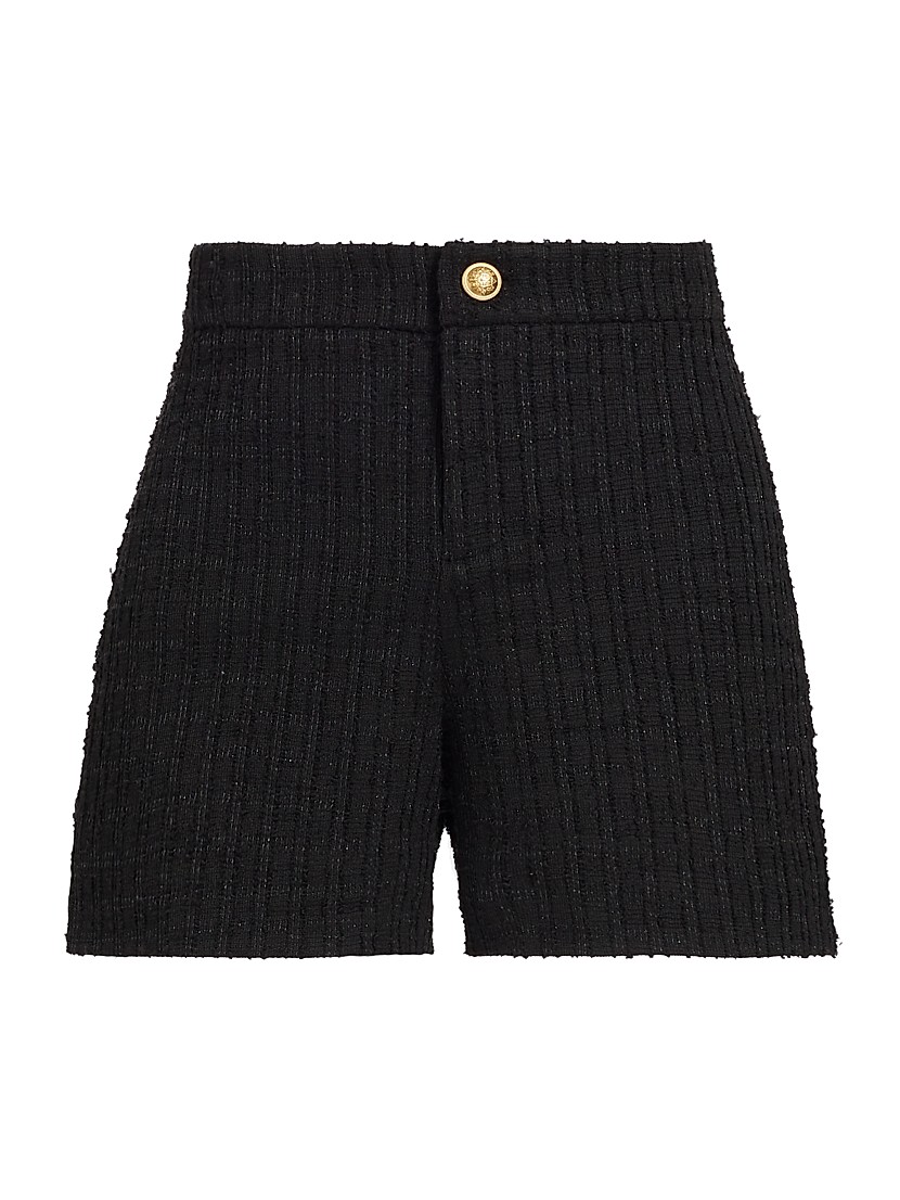 Shop Alice + Olivia Ken Tweed High-Rise Shorts | Saks Fifth Shop Alice + Olivia Ken Tweed High-Rise Shorts | Saks Fifth