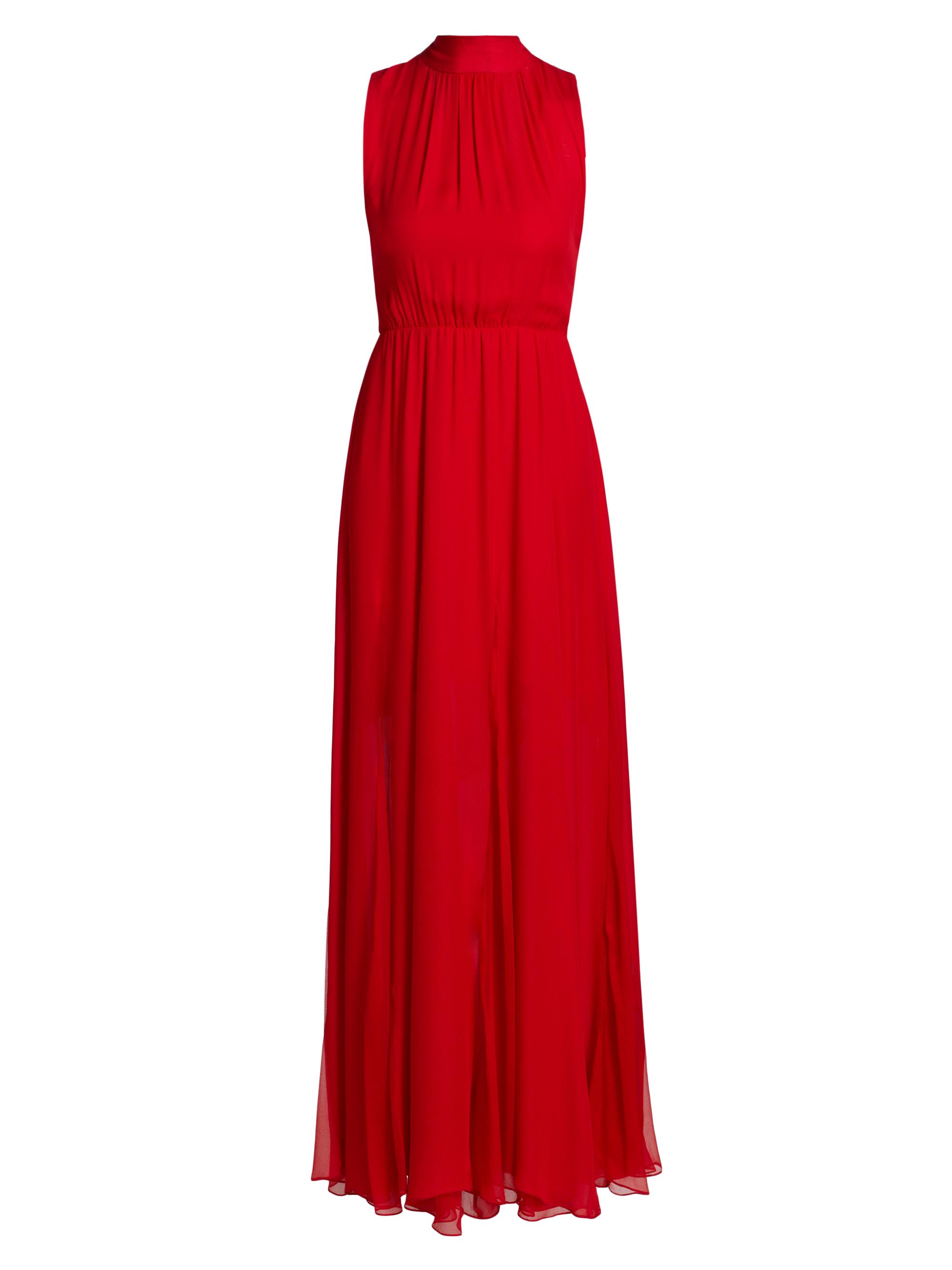 Marchesa Notte Pleated Chiffon Halter Gown | Saks Fifth Avenue