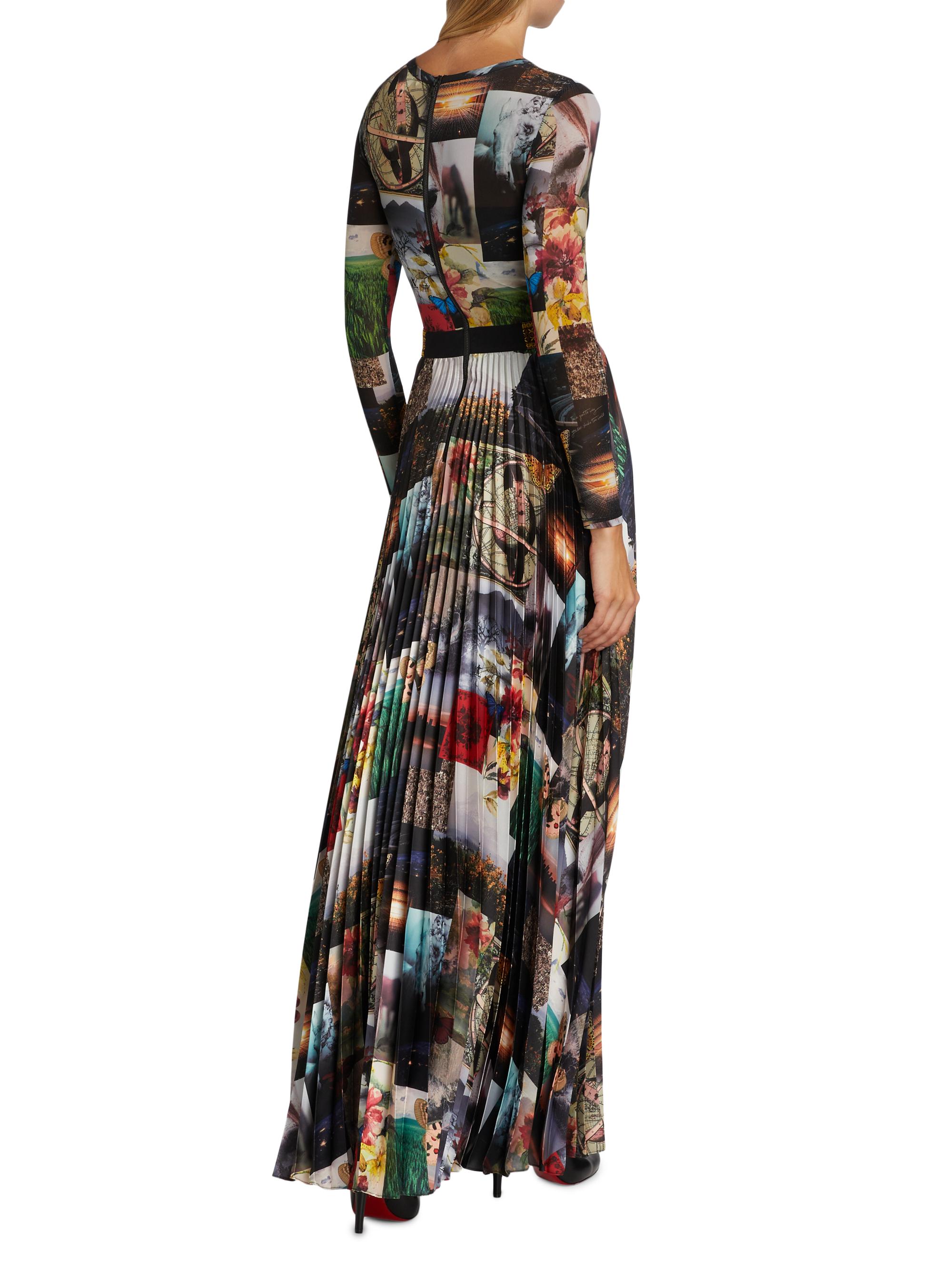 Alice + Olivia Ivey Sunburst Pleated Maxi Dress | Saks Fifth Avenue