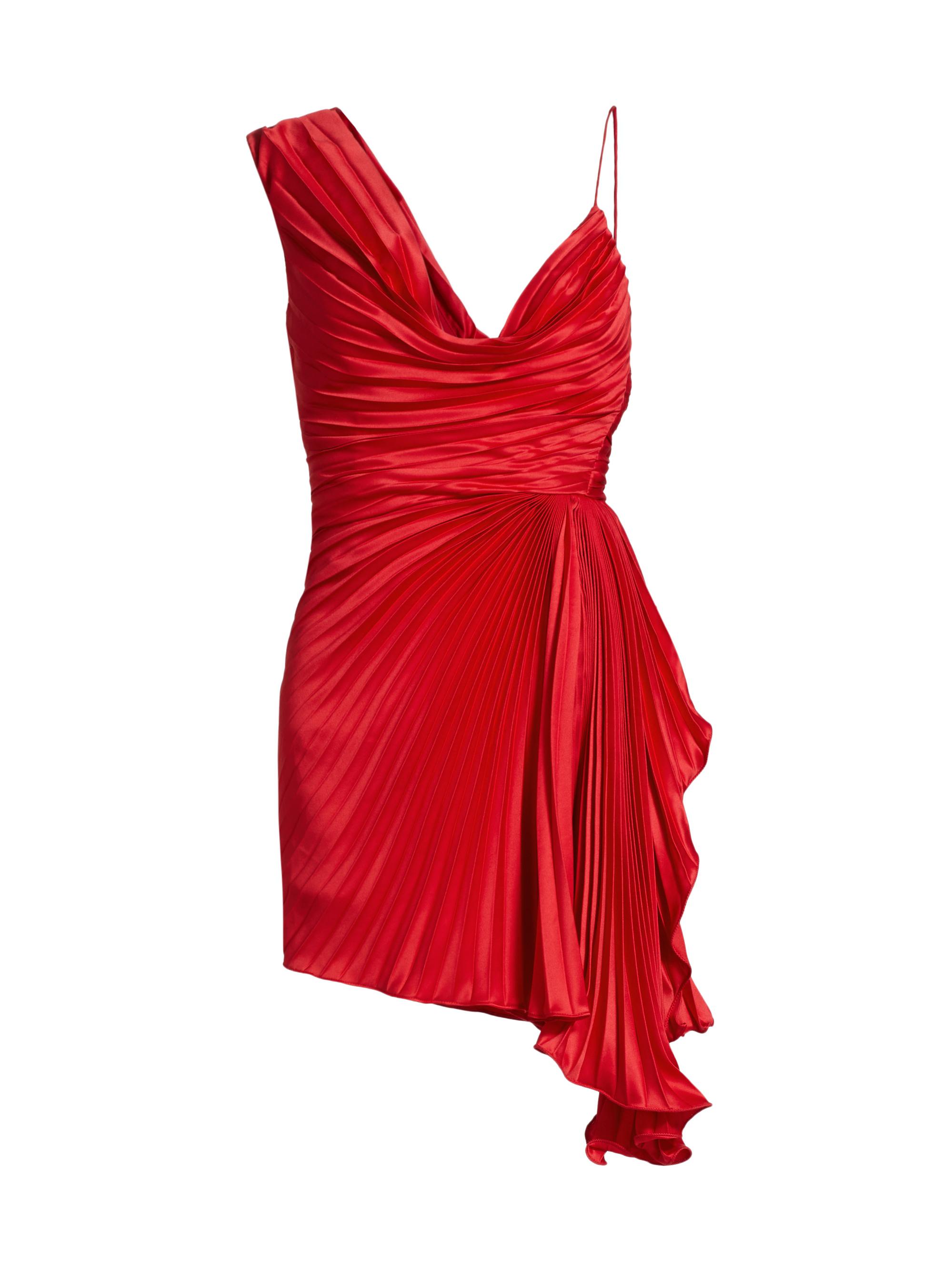 Amur Women's Gwenn Pleated Minidress - Red Calla Lily