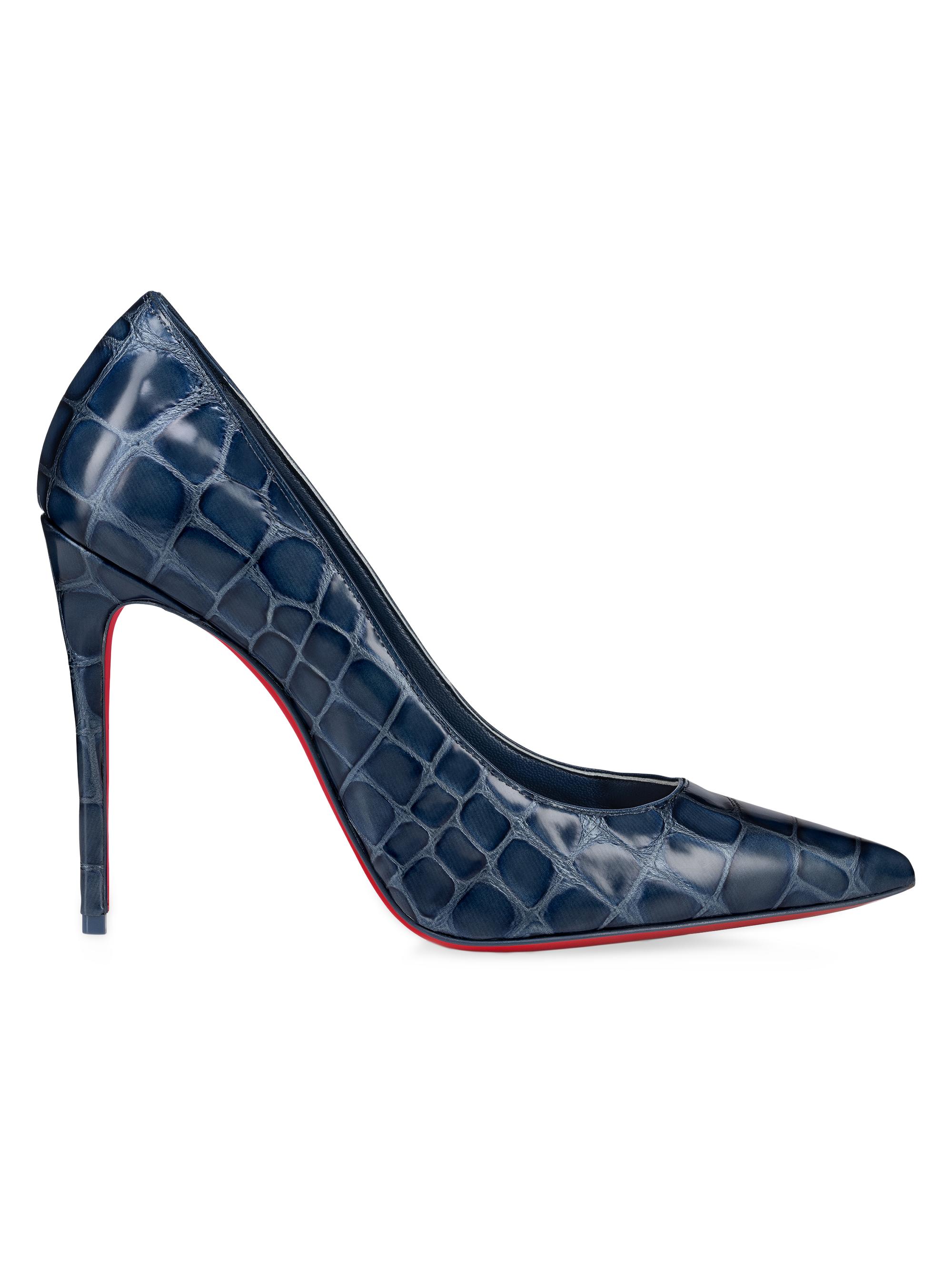 Christian Louboutin Kate 100MM Calf Leather Pumps | Saks Fifth Avenue