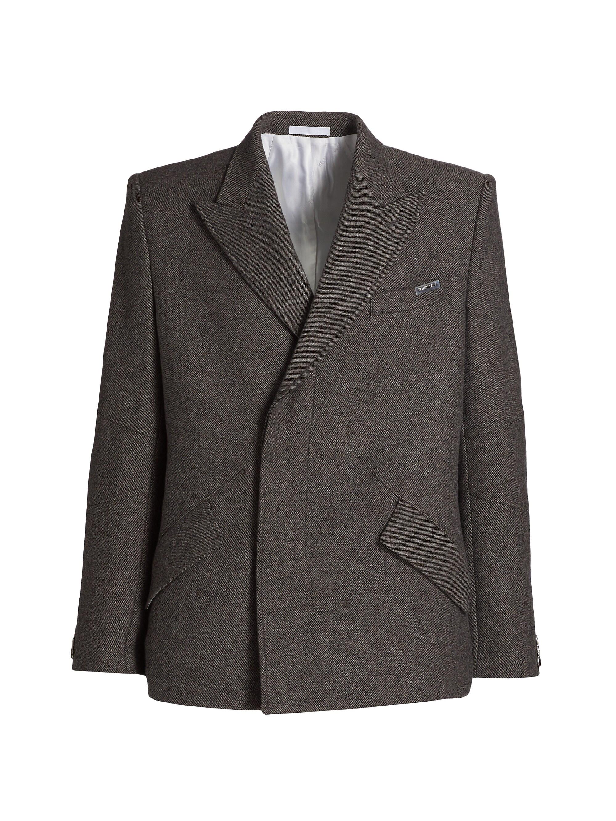 Helmut Lang Men's Apex Car Blazer - Grey Melange