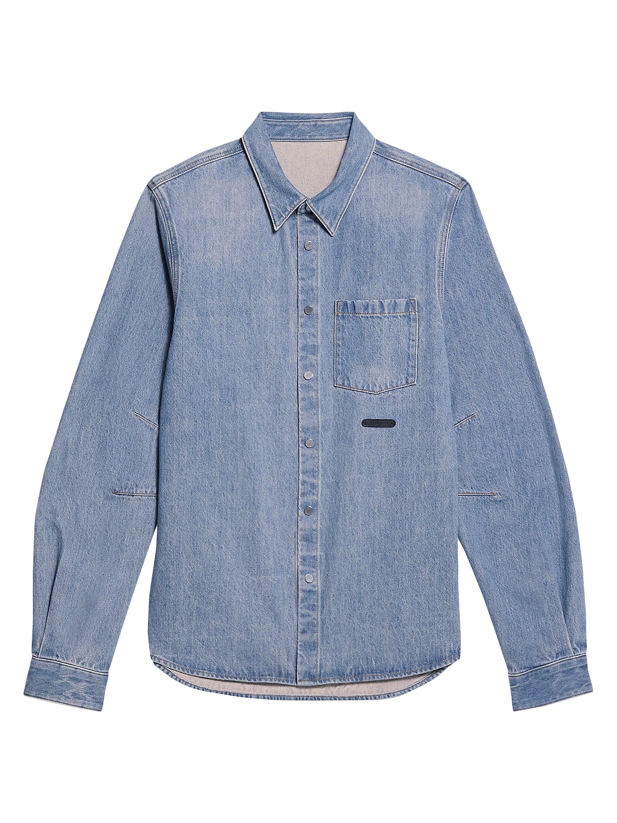 Helmut Lang Curved CL Denim Shirt | Saks Fifth Avenue