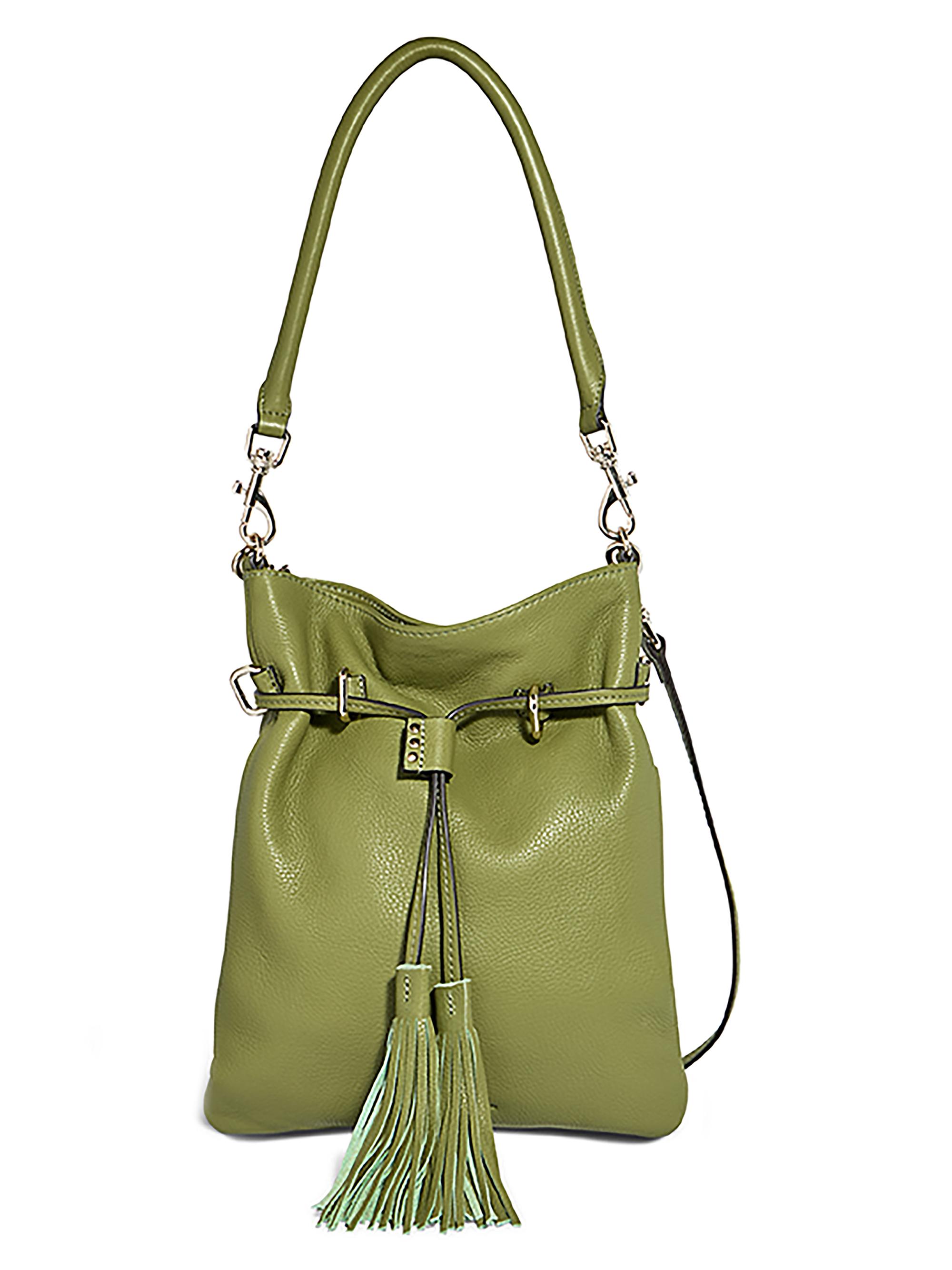 Aimee Kestenberg Women's Crosby Leather Drawstring Shoulder Bag - Matcha Green