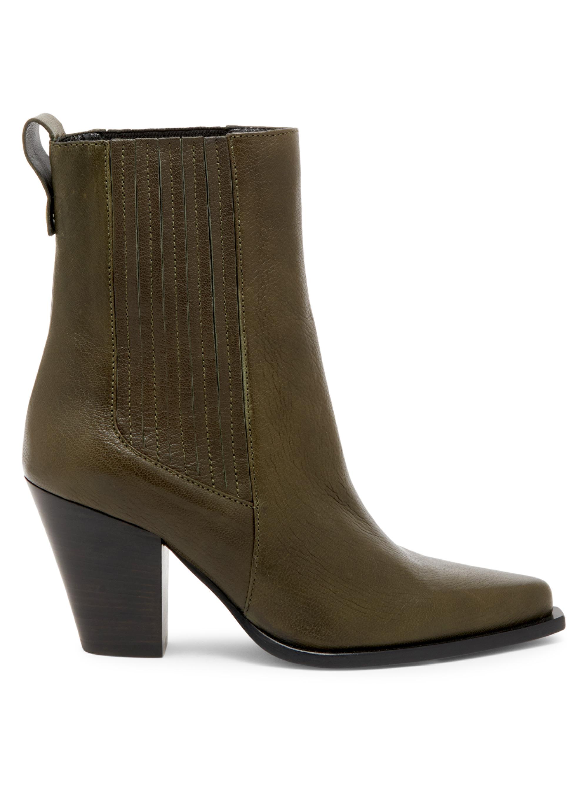 Pollini Women's Texas Flair Leather Ankle Boots - Tundra