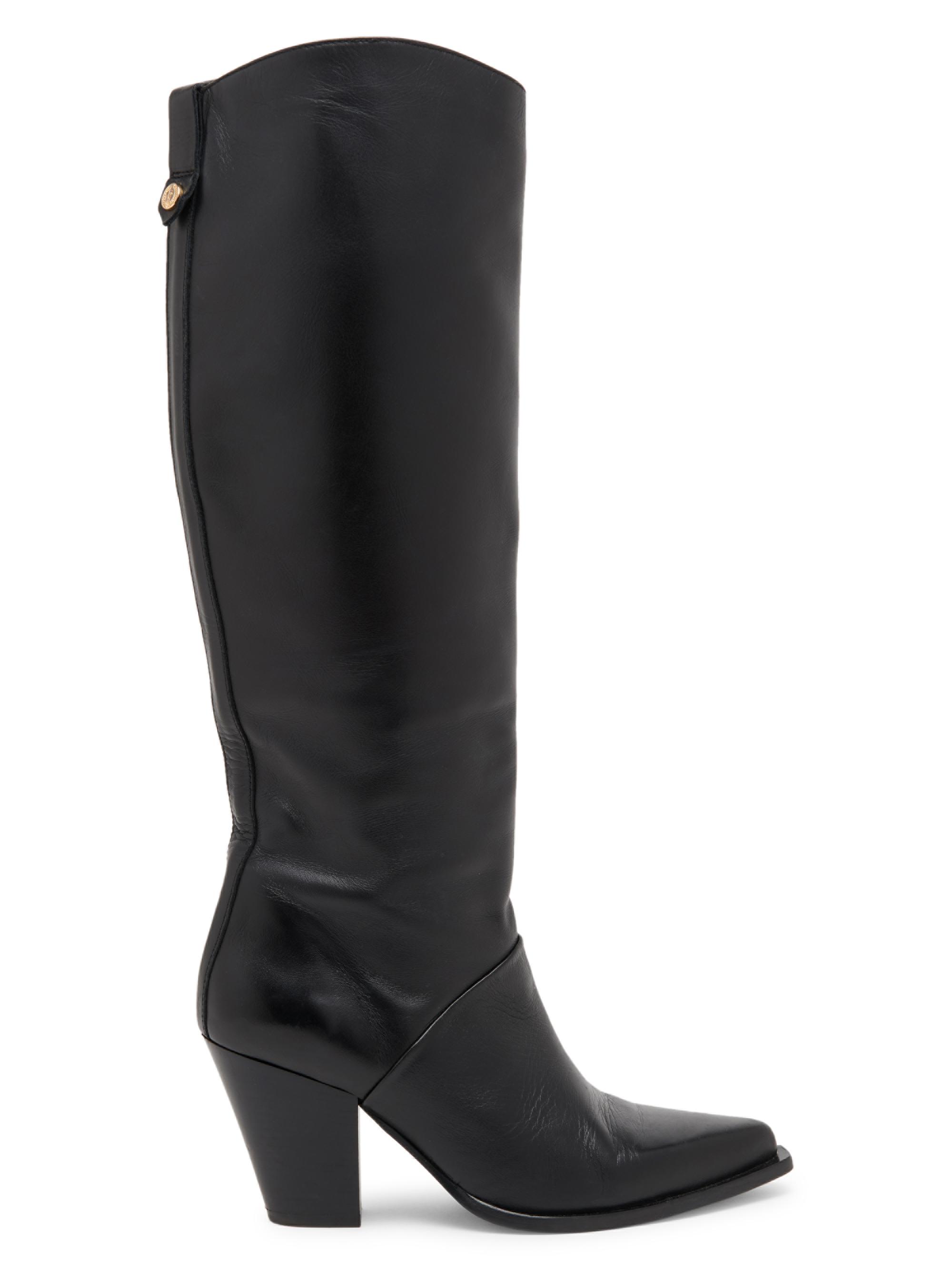 Pollini Women's Texas Flair Leather Boots - Black