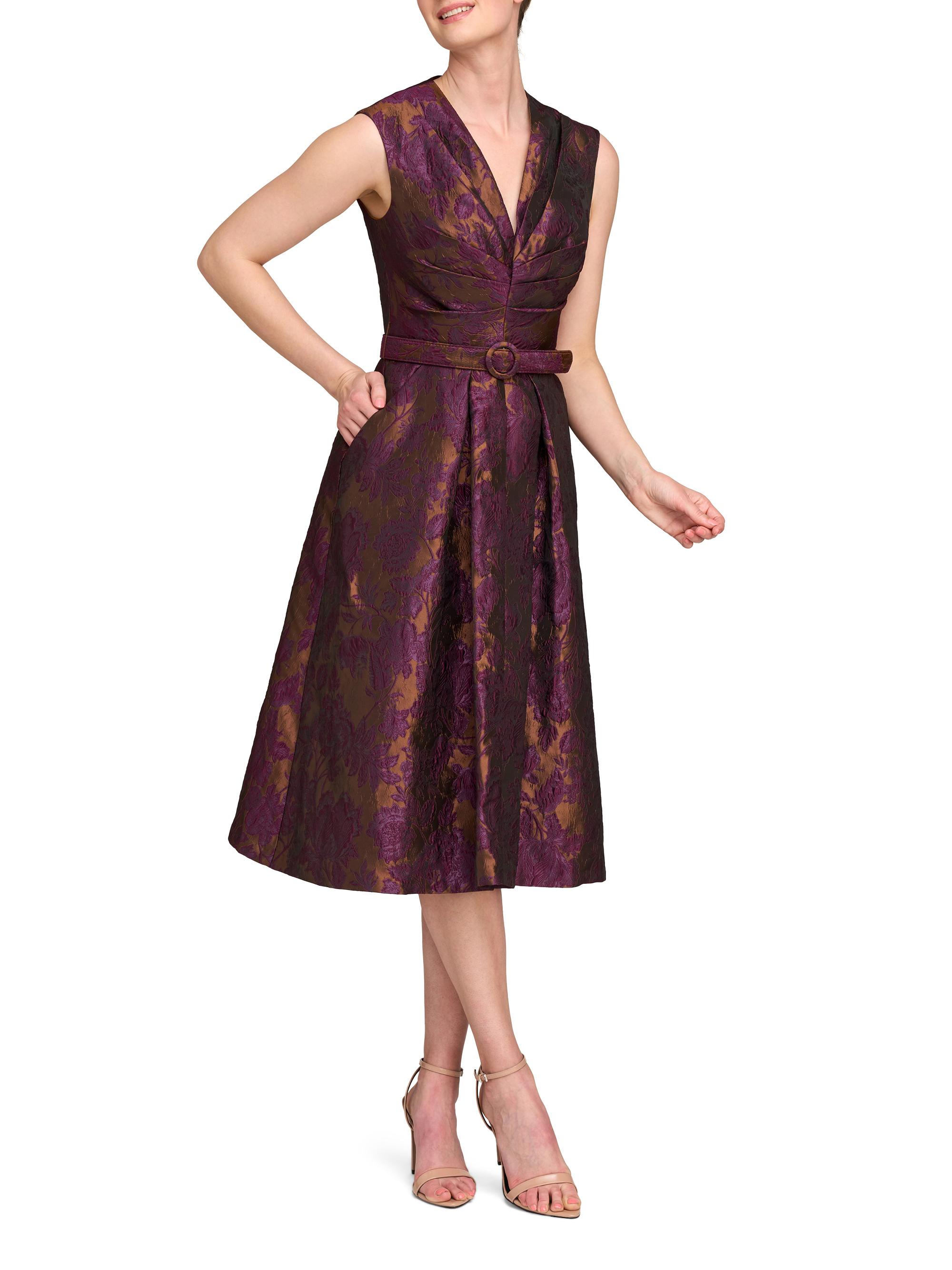 ワンピース Classic Floral Jacquard Dress ZARA NEW WOMAN FW24 EMBROIDERED JACQUARD DRESS ZW COLLECTION