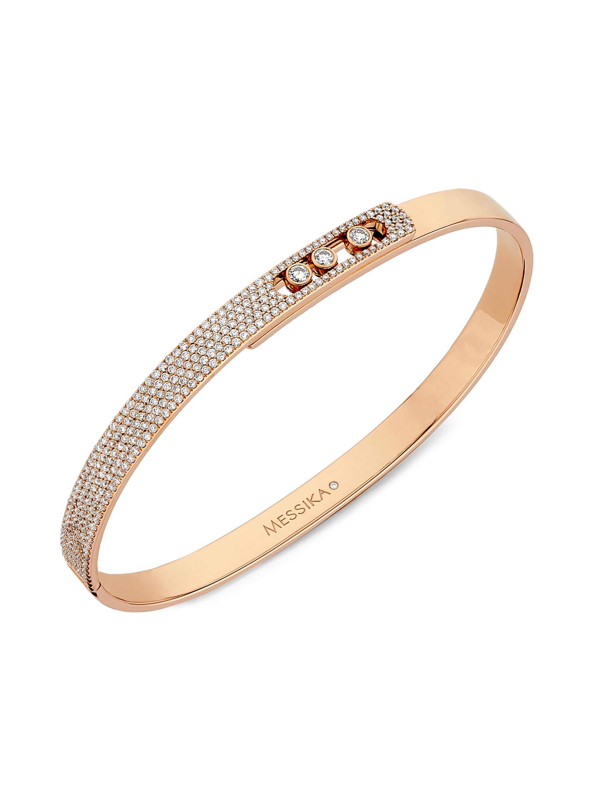 Messika Women's Move Noa 18K Rose Gold & 0.90 TCW Diamond Bangle - Rose Gold