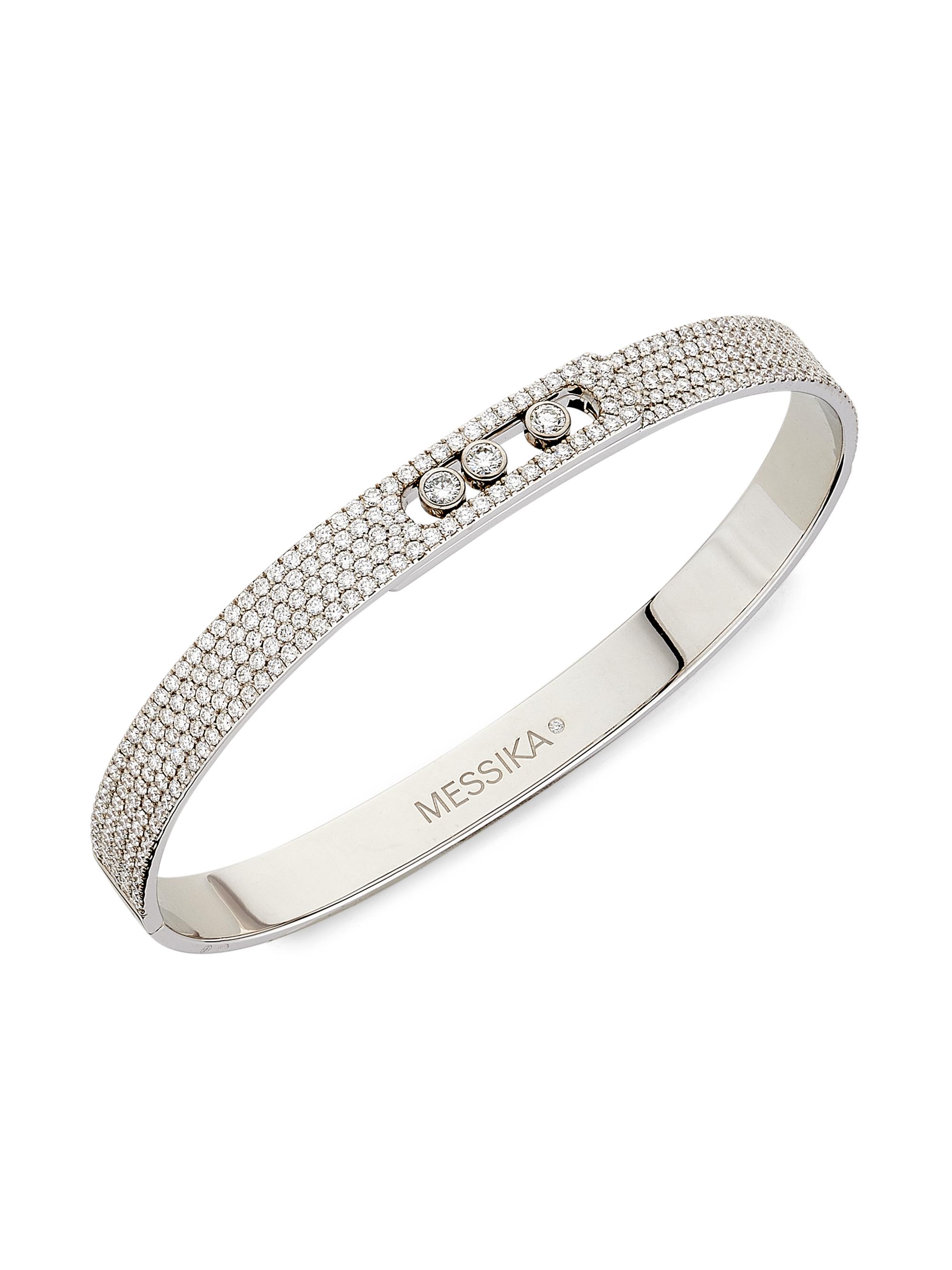 Messika Women's Move Noa 18K White Gold & 2.29 TCW Diamond Bangle - White Gold