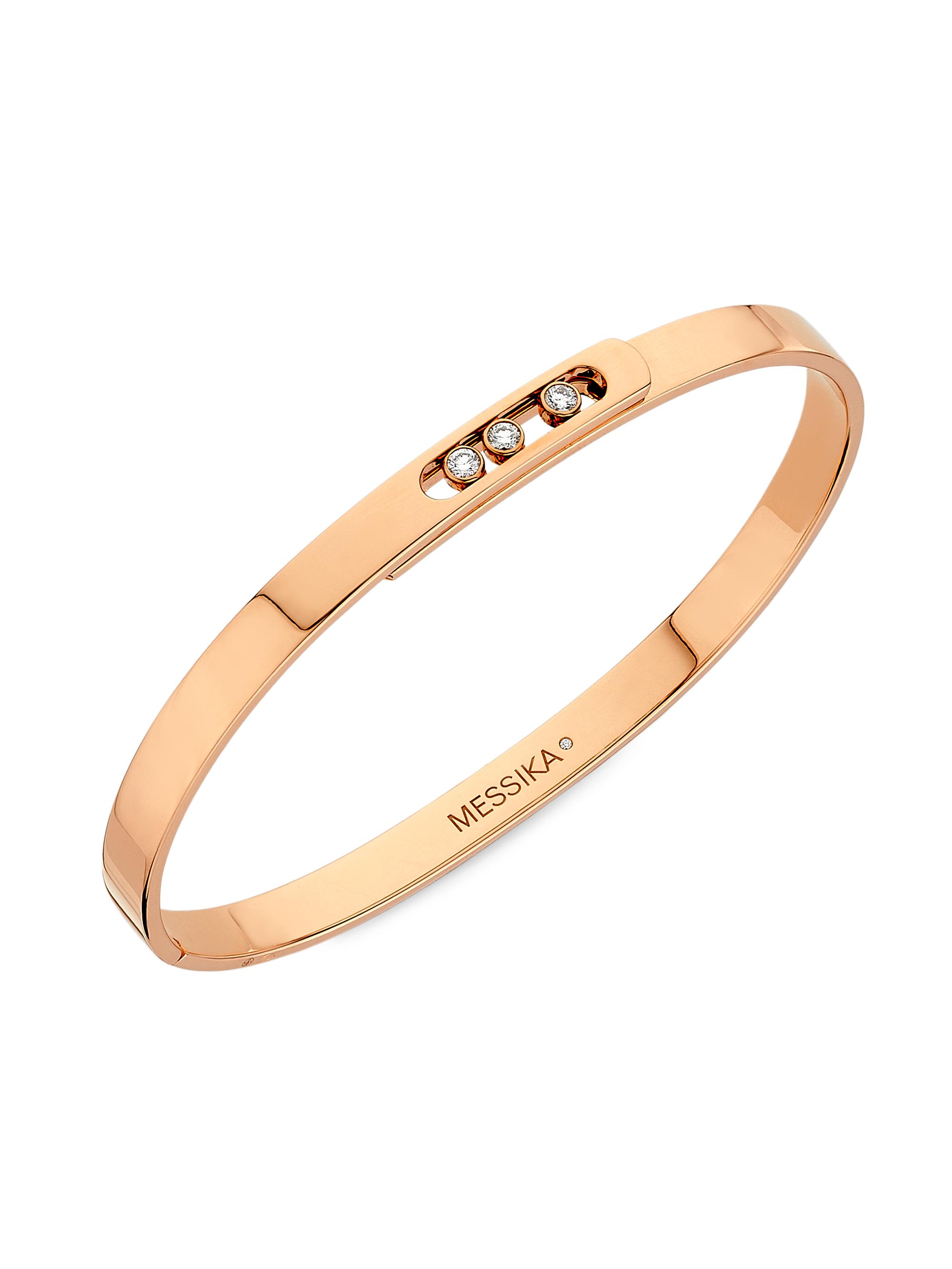 Messika Women's Move Noa 18K Rose Gold & 0.11 TCW Diamond Bangle - Rose Gold