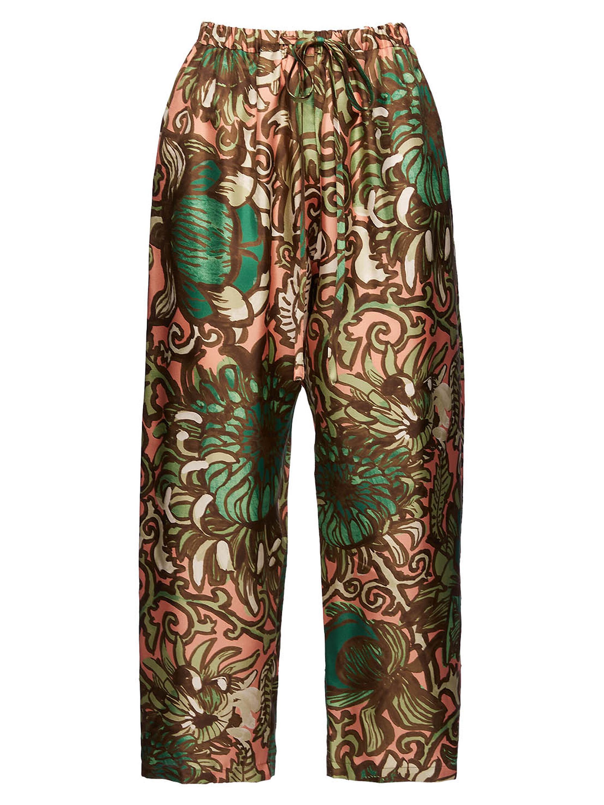 La DoubleJ Women's Drawstring Pants - Anemone Pink Olive