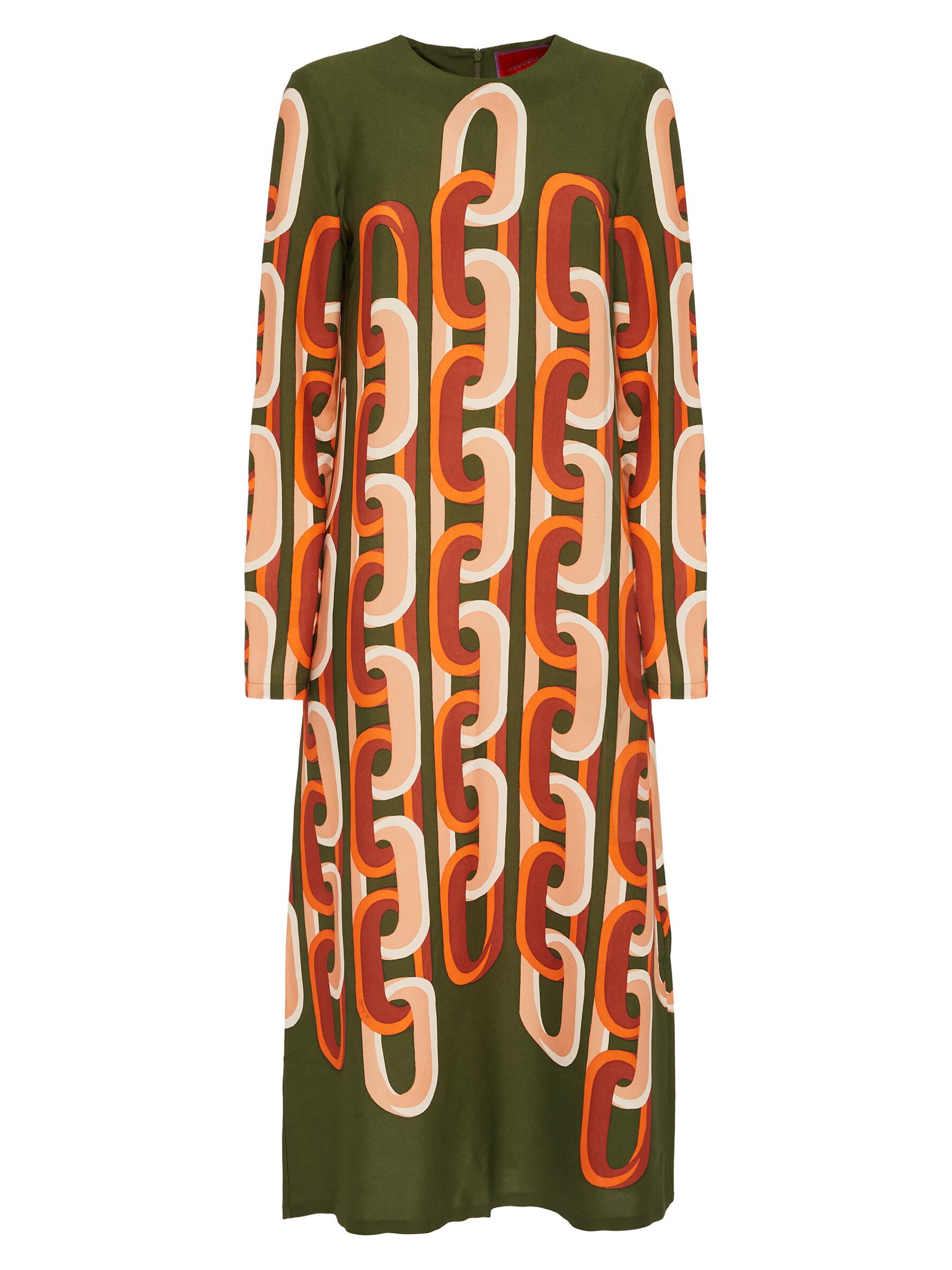 La DoubleJ Women's Long Sleeve Midi Swing Dress - Prometheus Place Camouflage