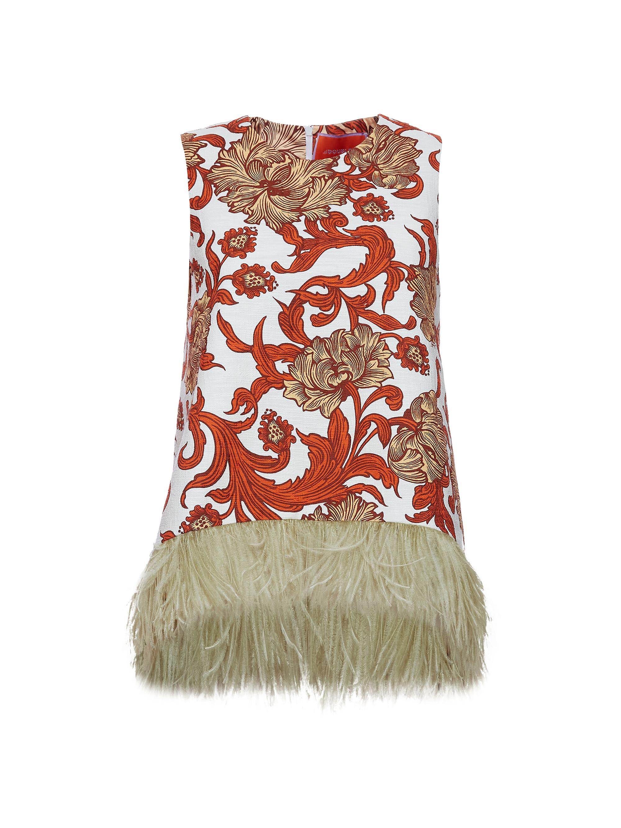 La DoubleJ Women's La Scala Top with Feathers - Reef White