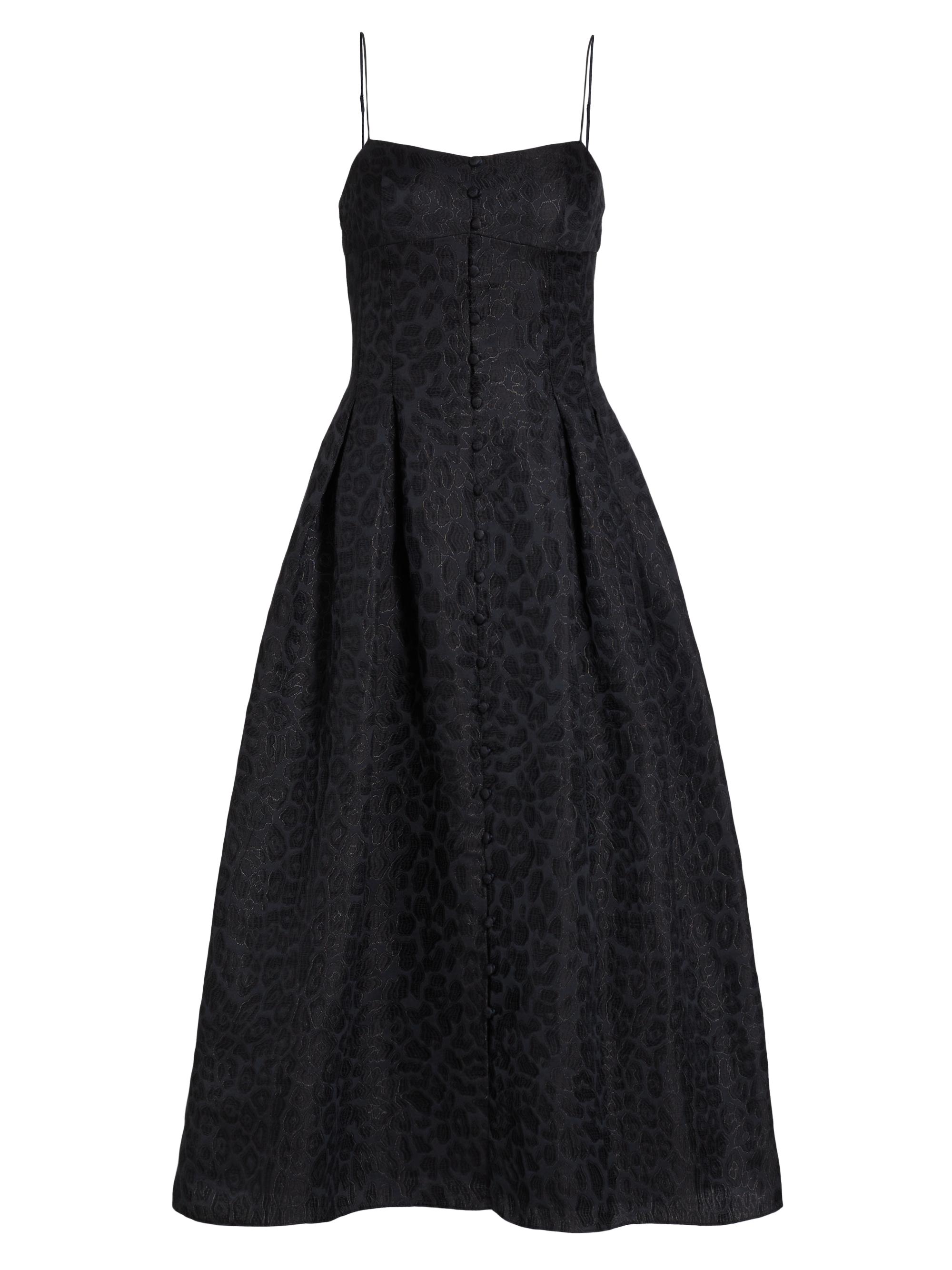 Adam Lippes Women's Rickie Leopard Jacquard Dress - Midnight Multi