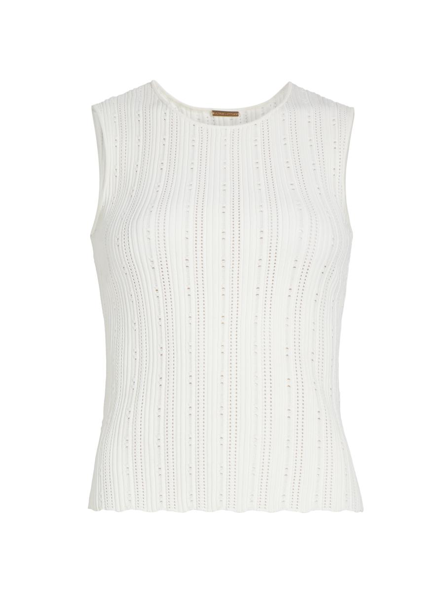 Adam Lippes Women's Pointelle Jacquard Top In White