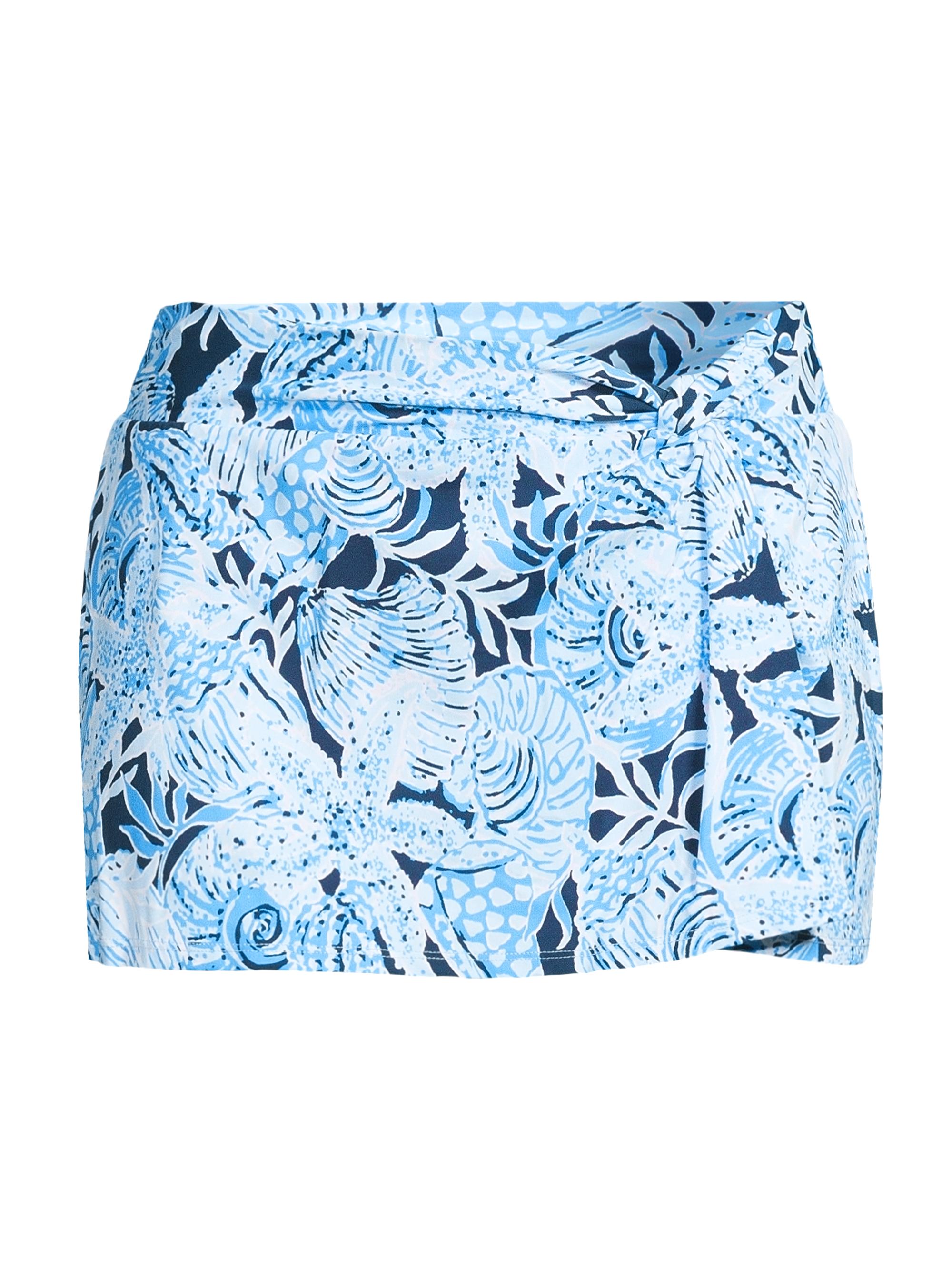 Lilly Pulitzer Women's Shirey Skirted Bikini Bottom - Bonaire Blue