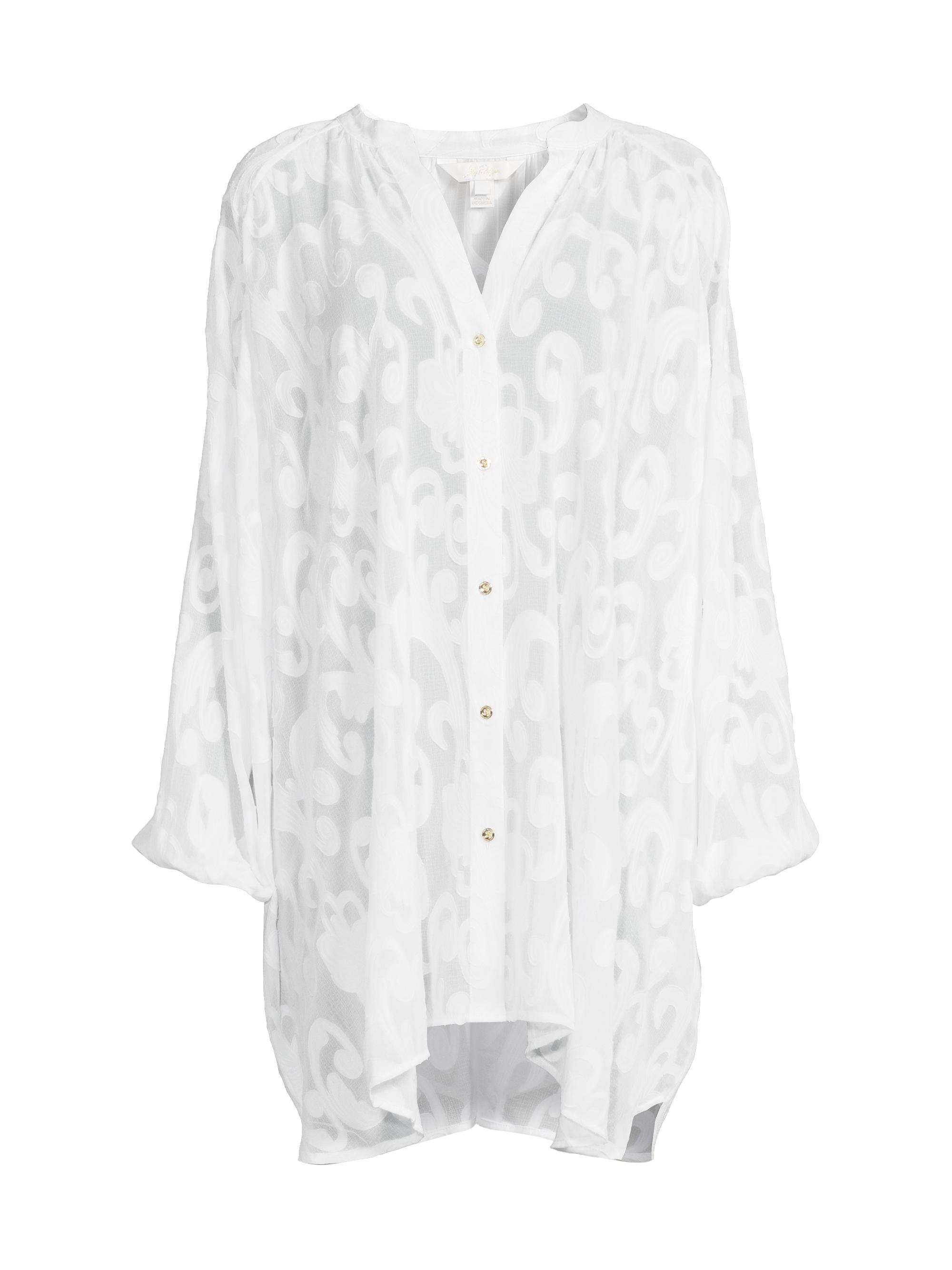 Lilly Pulitzer Women's Andrae Cover-Up Shirt - Resort White