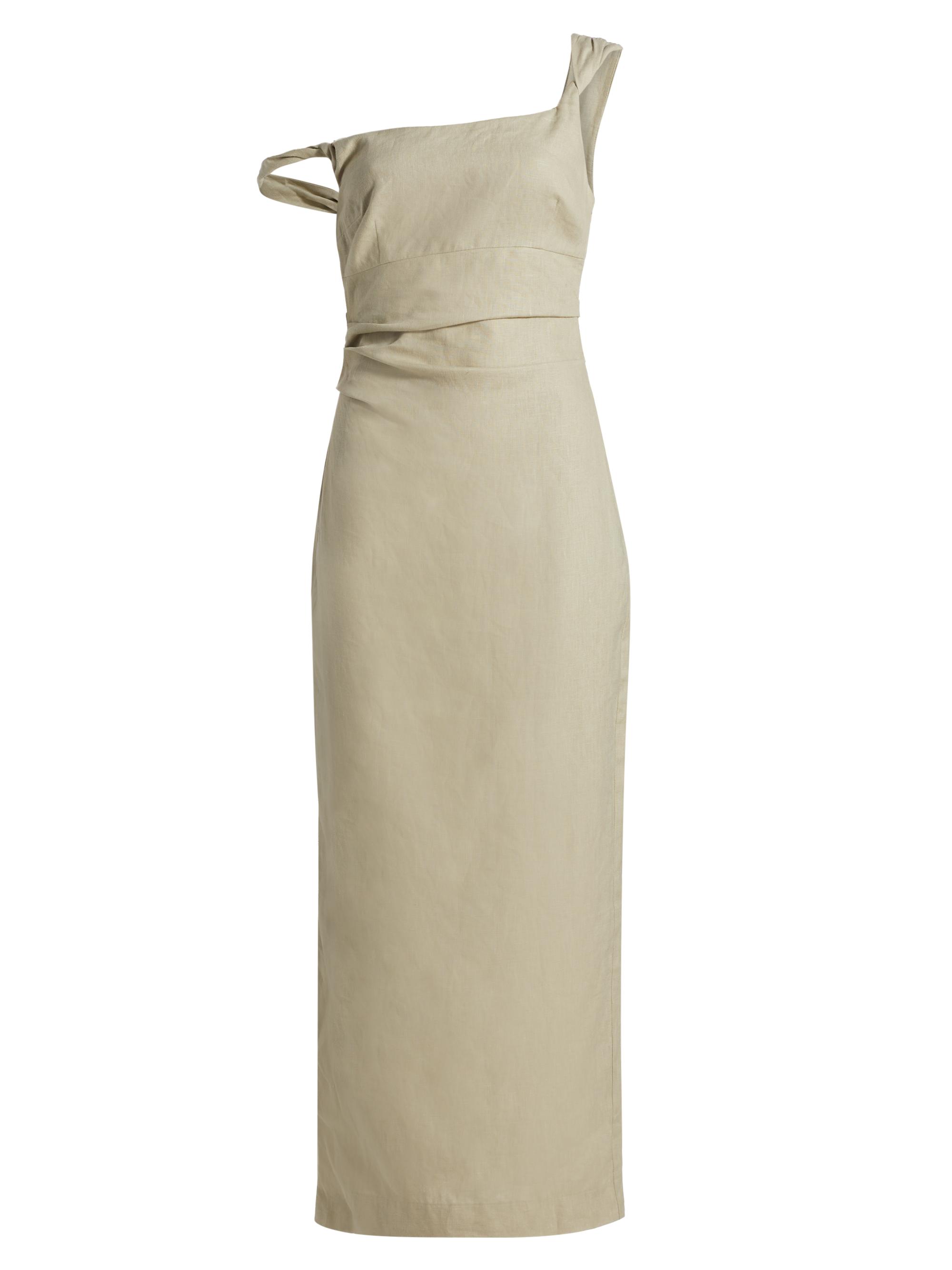 SIR. Women's Tamara Twist Linen Maxi Dress - Olive