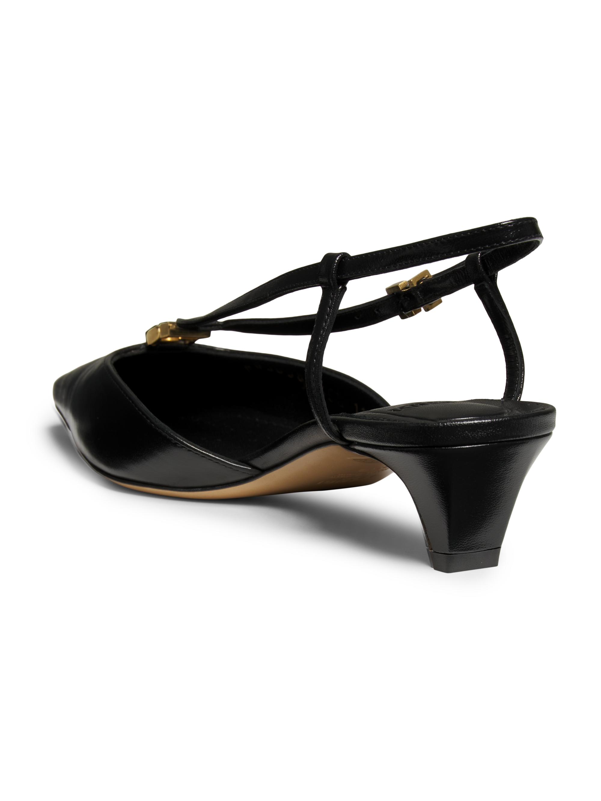 Fendi Fold 35MM Leather Slingback Pumps | Saks Fifth Avenue