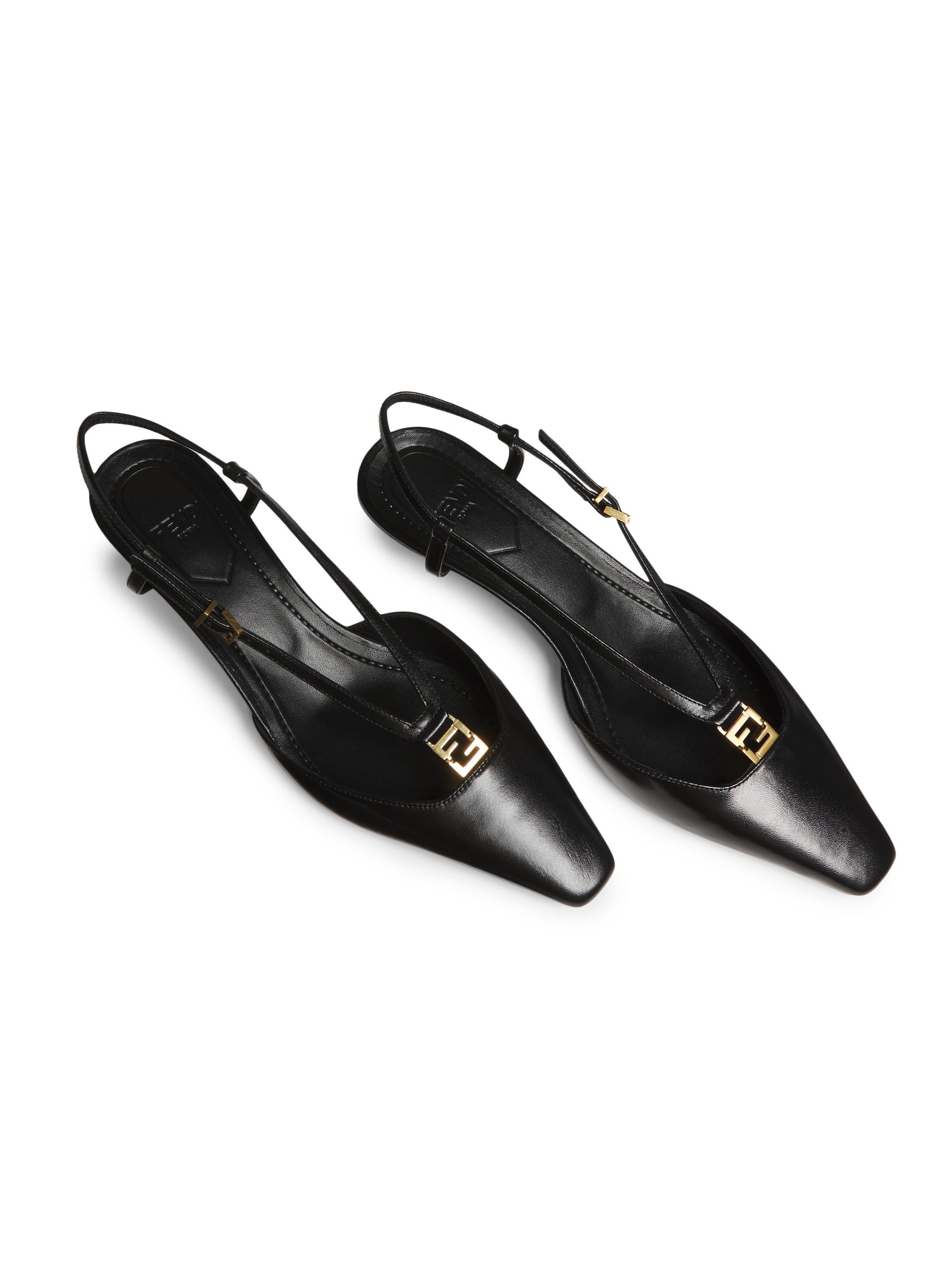 Fendi Fold 35MM Leather Slingback Pumps | Saks Fifth Avenue