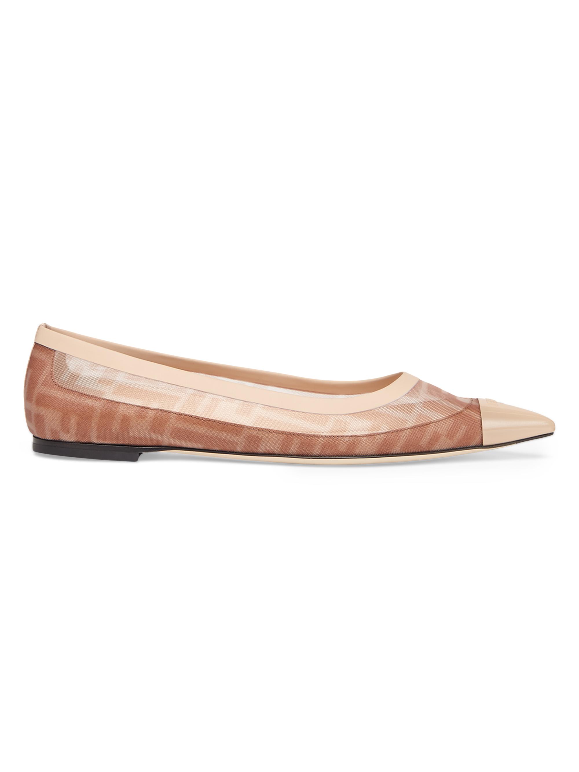 Fendi Women's Colibri FF Ballerina Flats - Rose