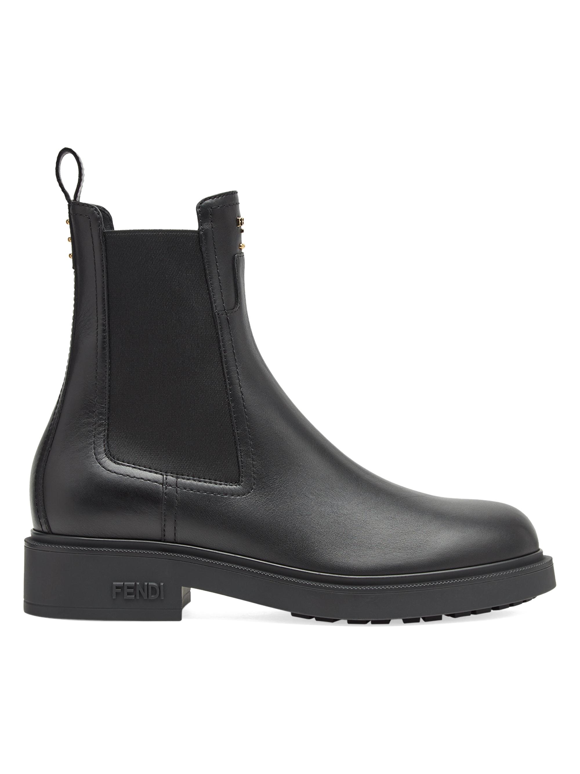 Fendi Filo Leather Booties | Saks Fifth Avenue